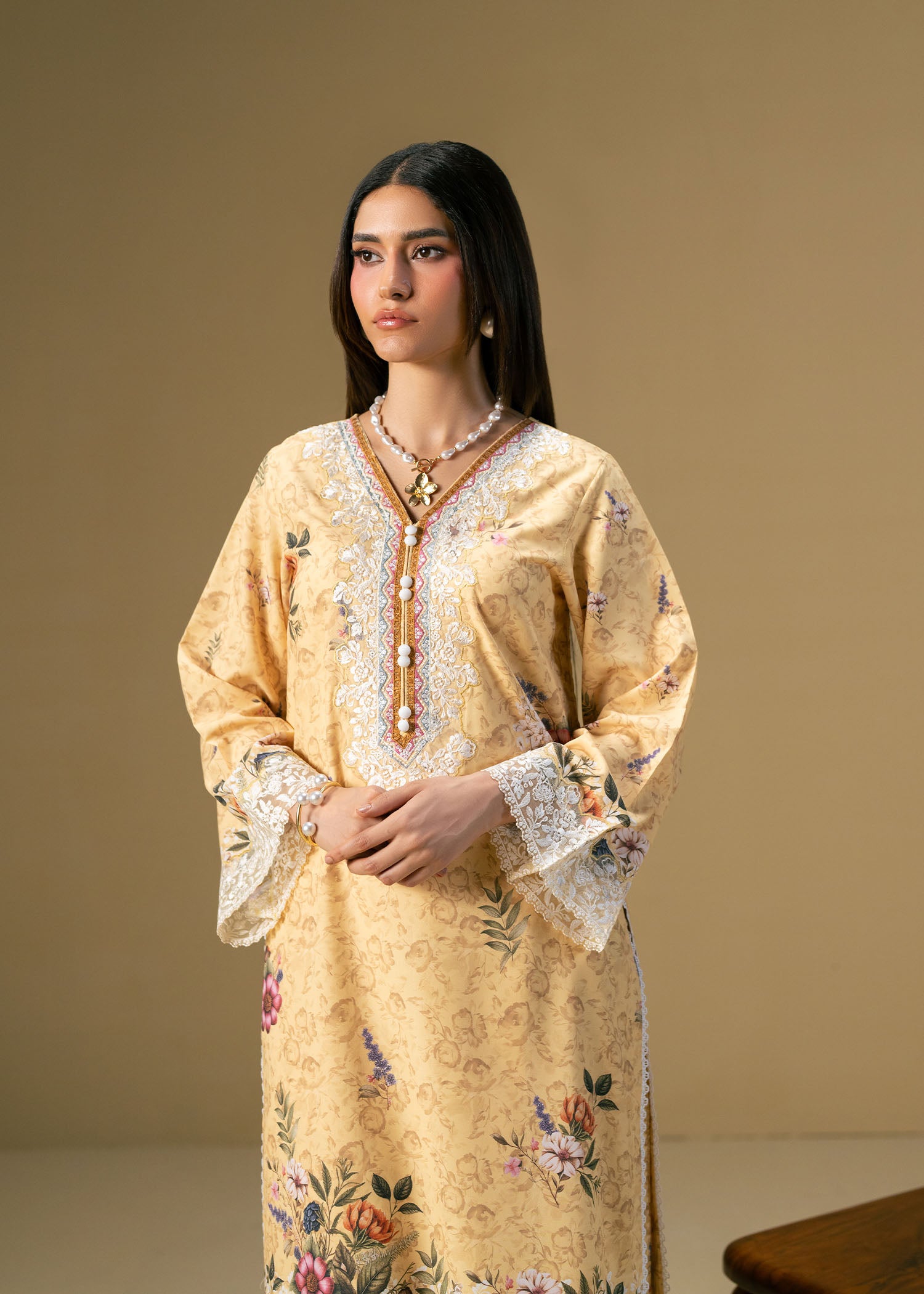 lawn Co Ord Sets in Lemon chiffon