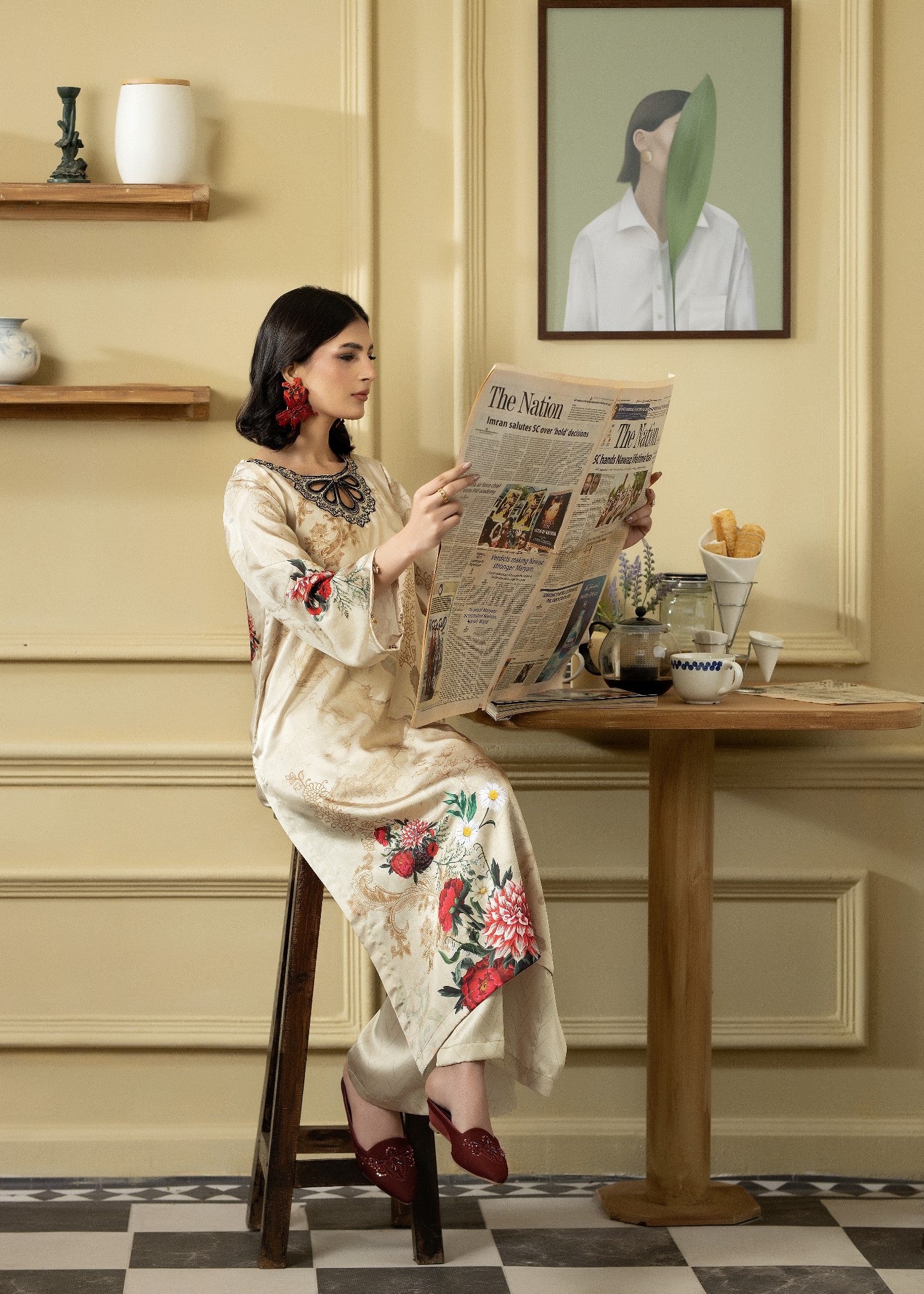 charmuse/shamooz Kurta Set in Beige
