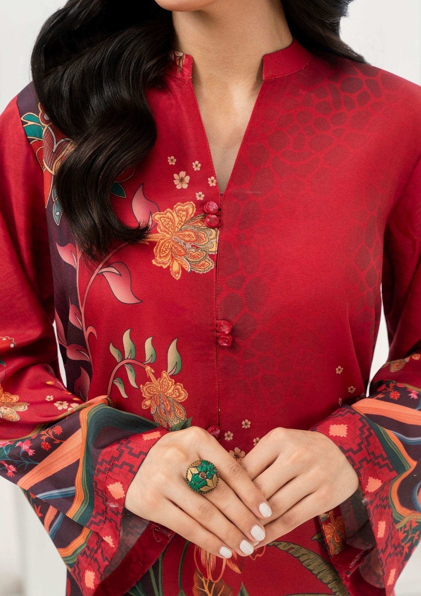 swiss cotton Kurta Set in Maroon
