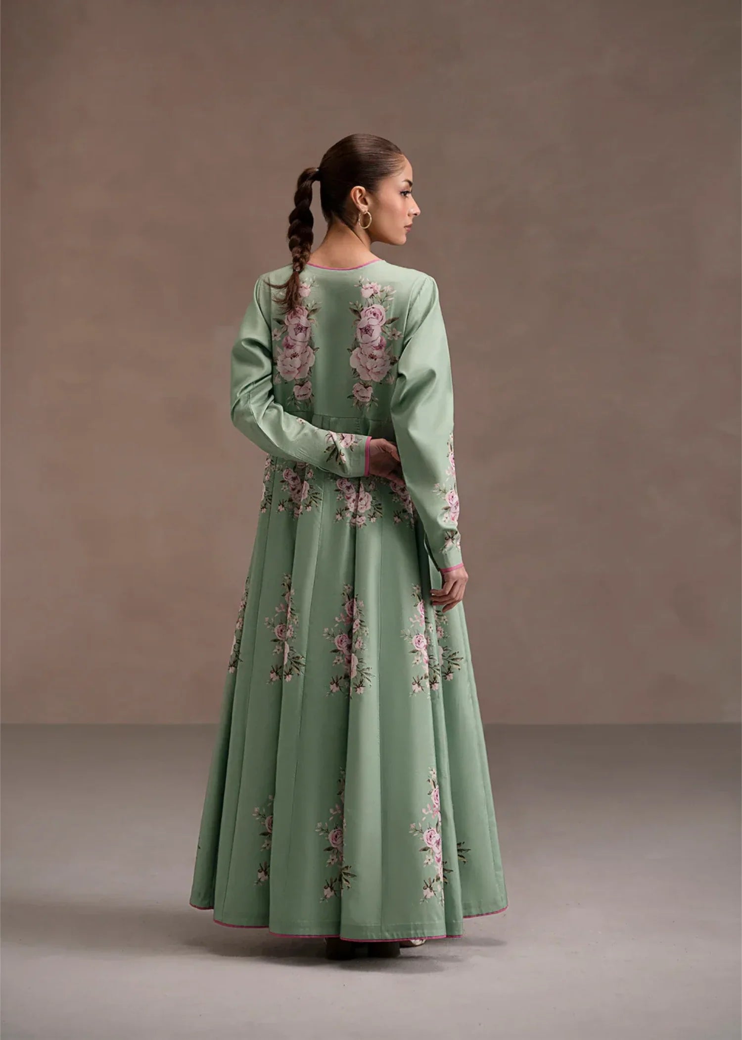 poly lawn Pishwas in Green