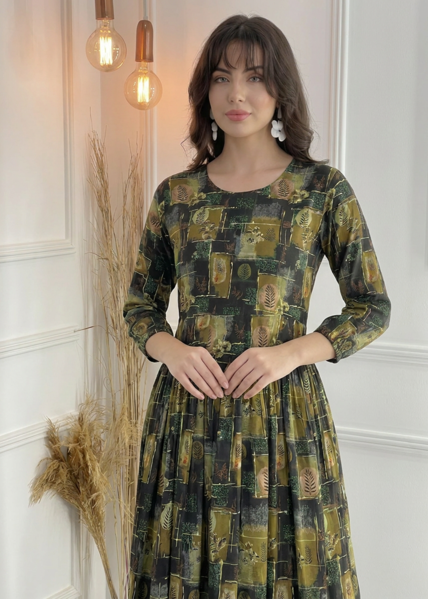 lawn Maxi in Dark green