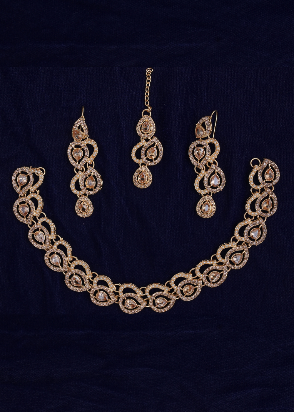 Jewelry Set in Gold, champagne Color by - Trendy Women Jewelry Set LEC0252