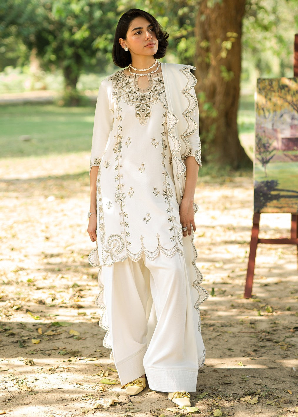 wool Unstitched in White