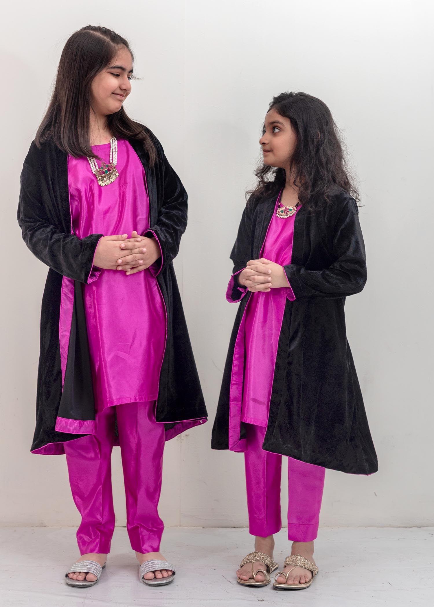 kattan silk Gown in Pink