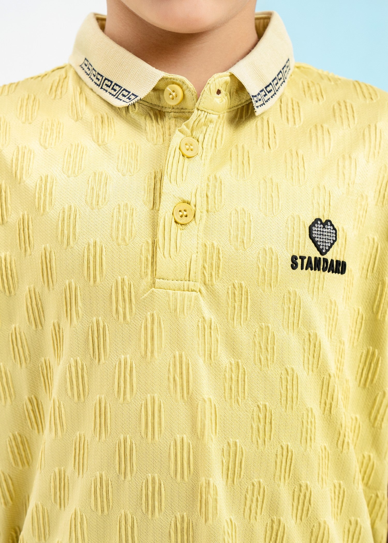 cotton Polo Shirt in Yellow