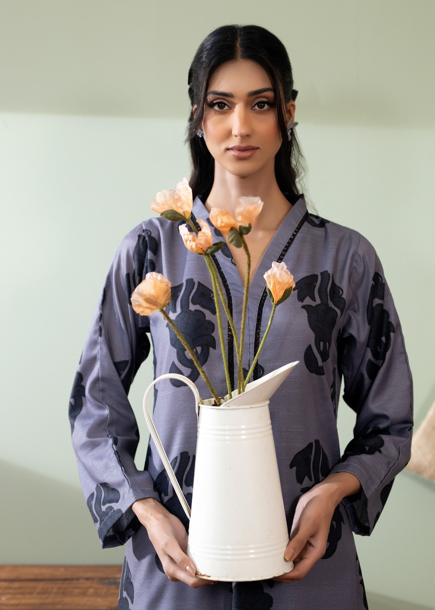 slub cambric Co Ord Sets in Heather