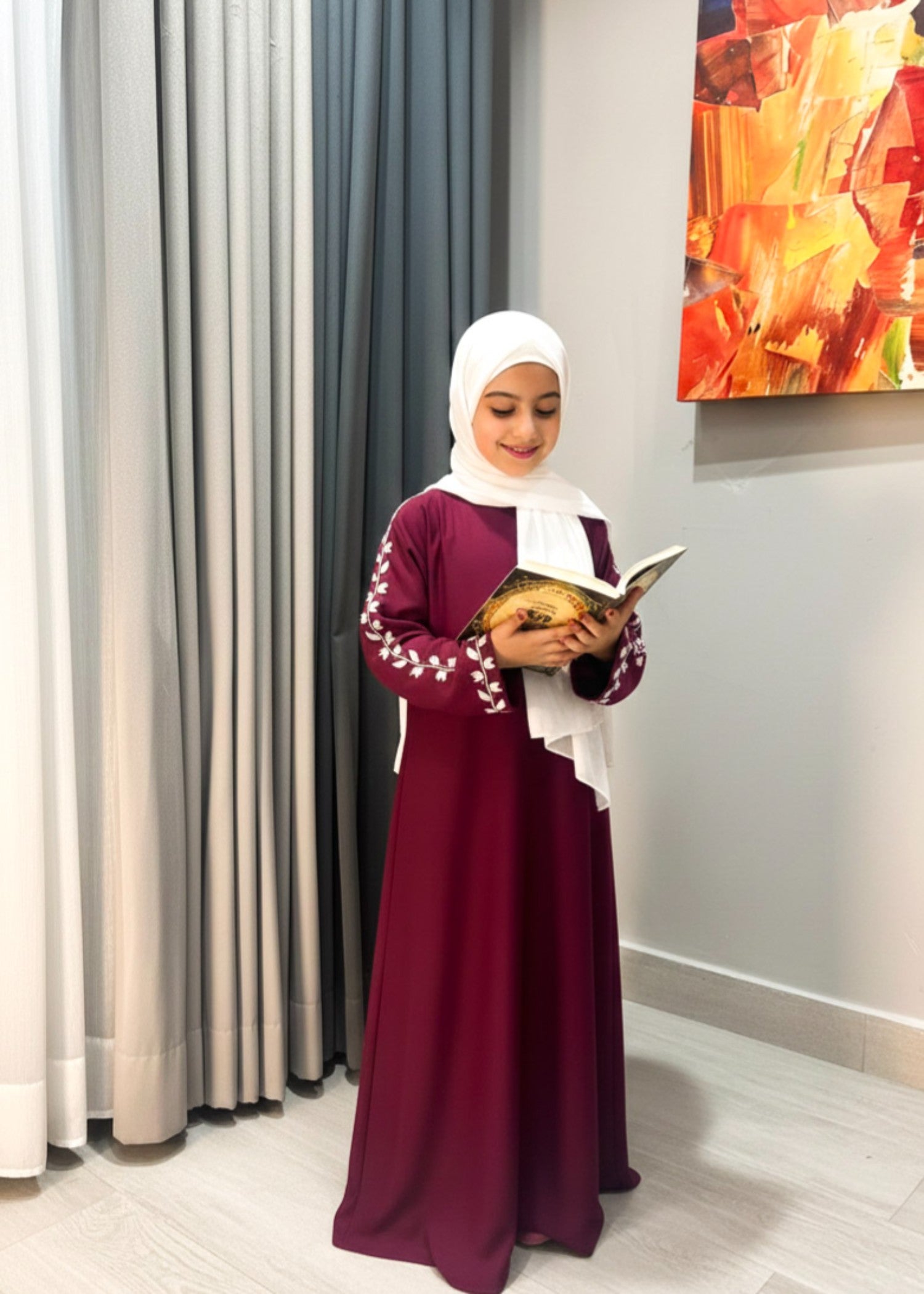 nidha Abaya in Blood red