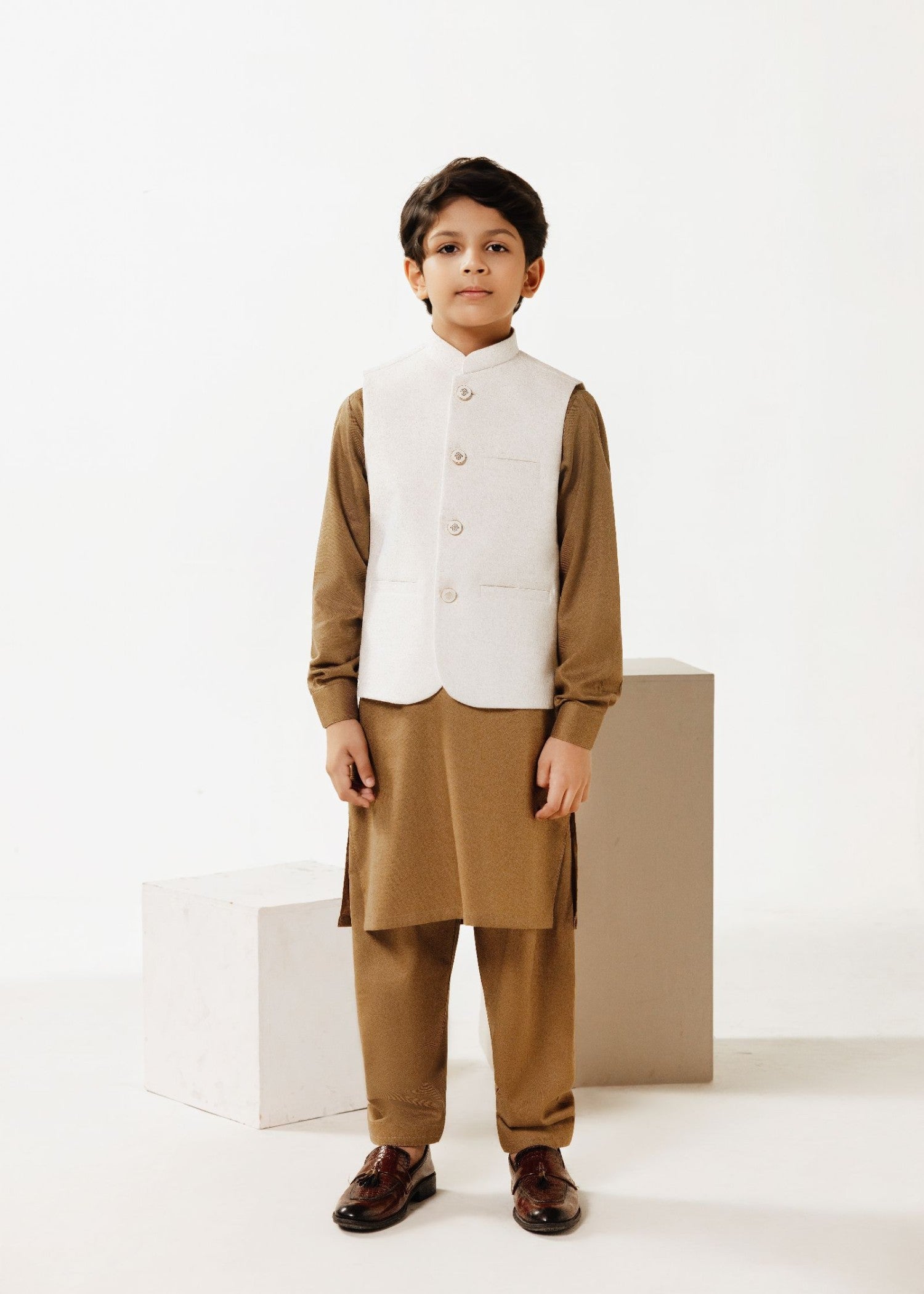 karandi Waistcoat in Cream