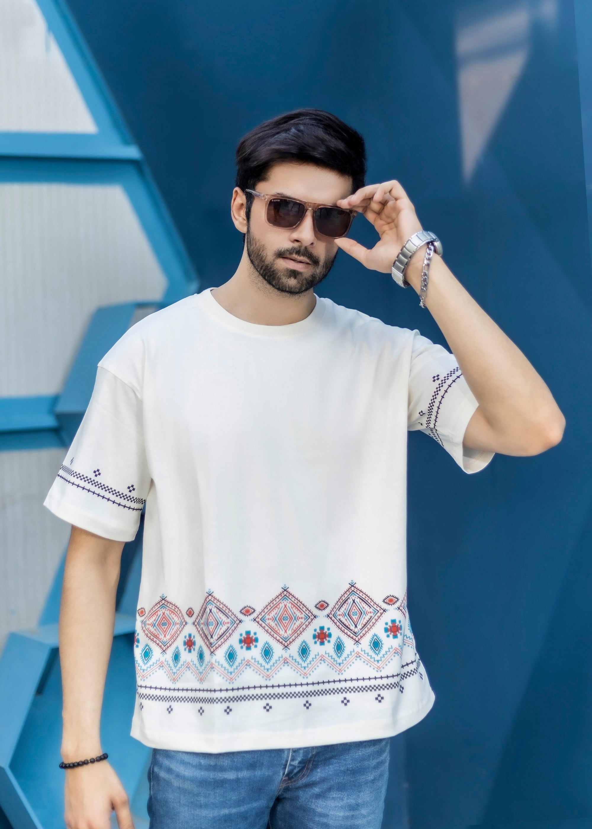 cotton T Shirt in Off-white