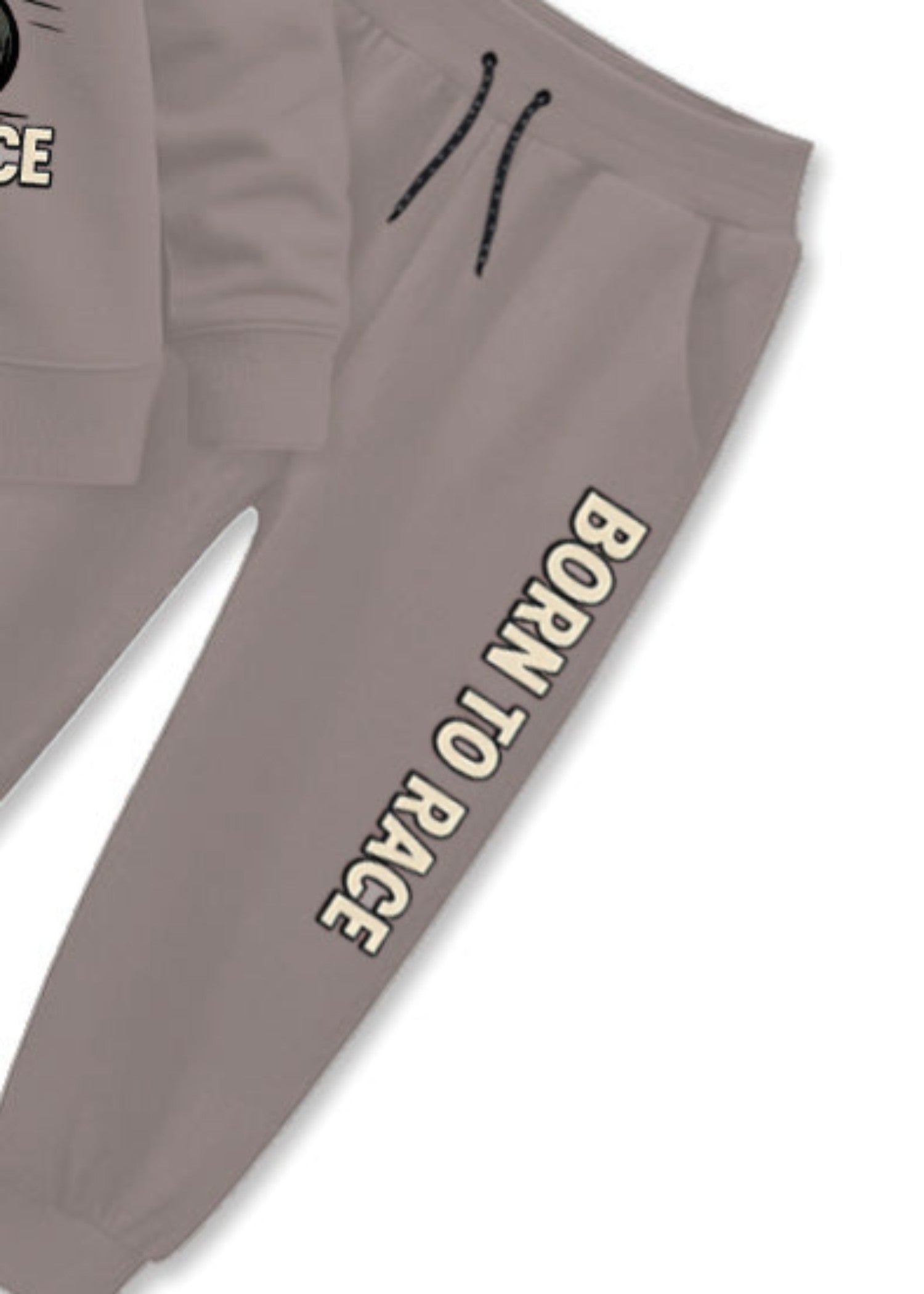 fleece Tracksuit in Warm grey
