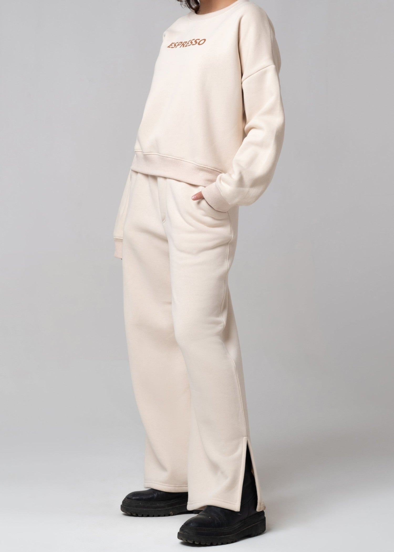 fleece Co Ord Sets in Cream
