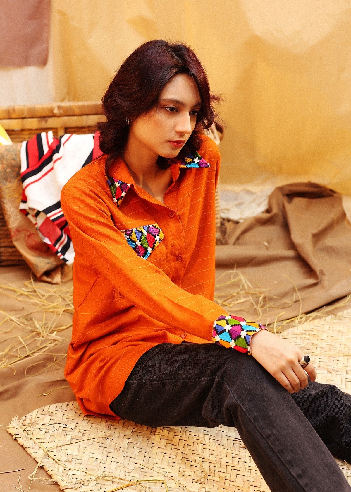dobby Kurti in Orange