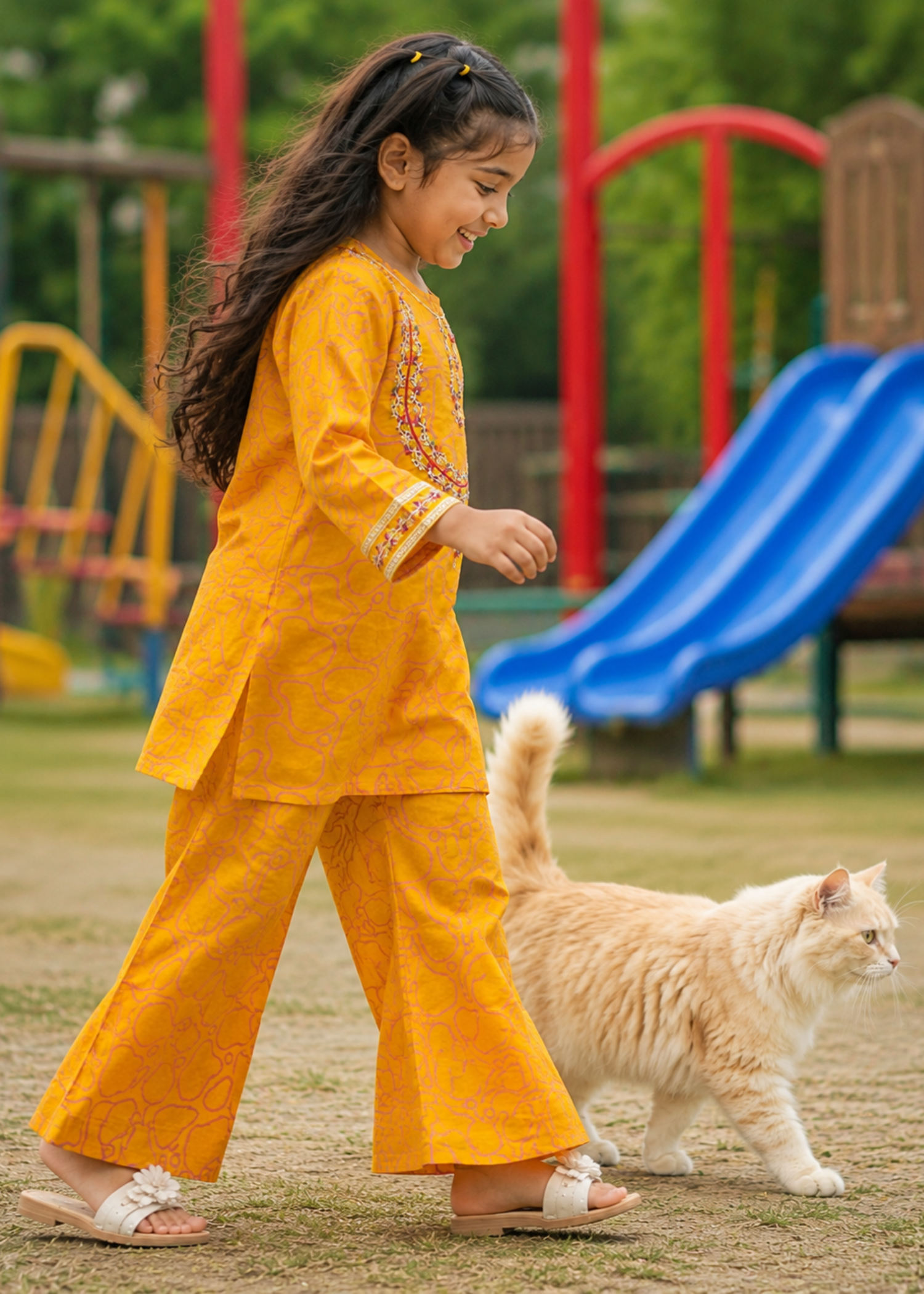 Co Ord Sets in Yellow-orange