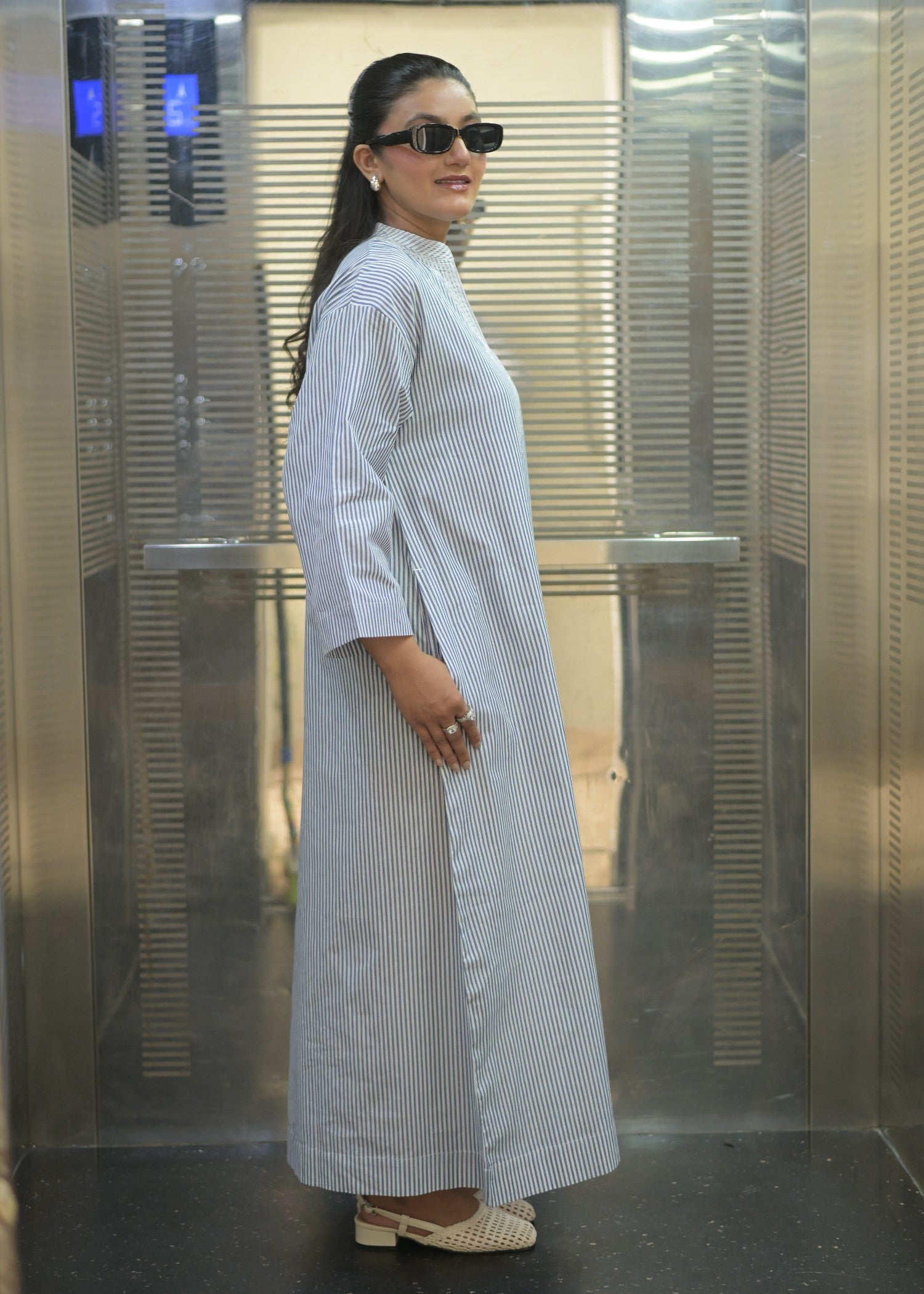 cotton Kaftan in White