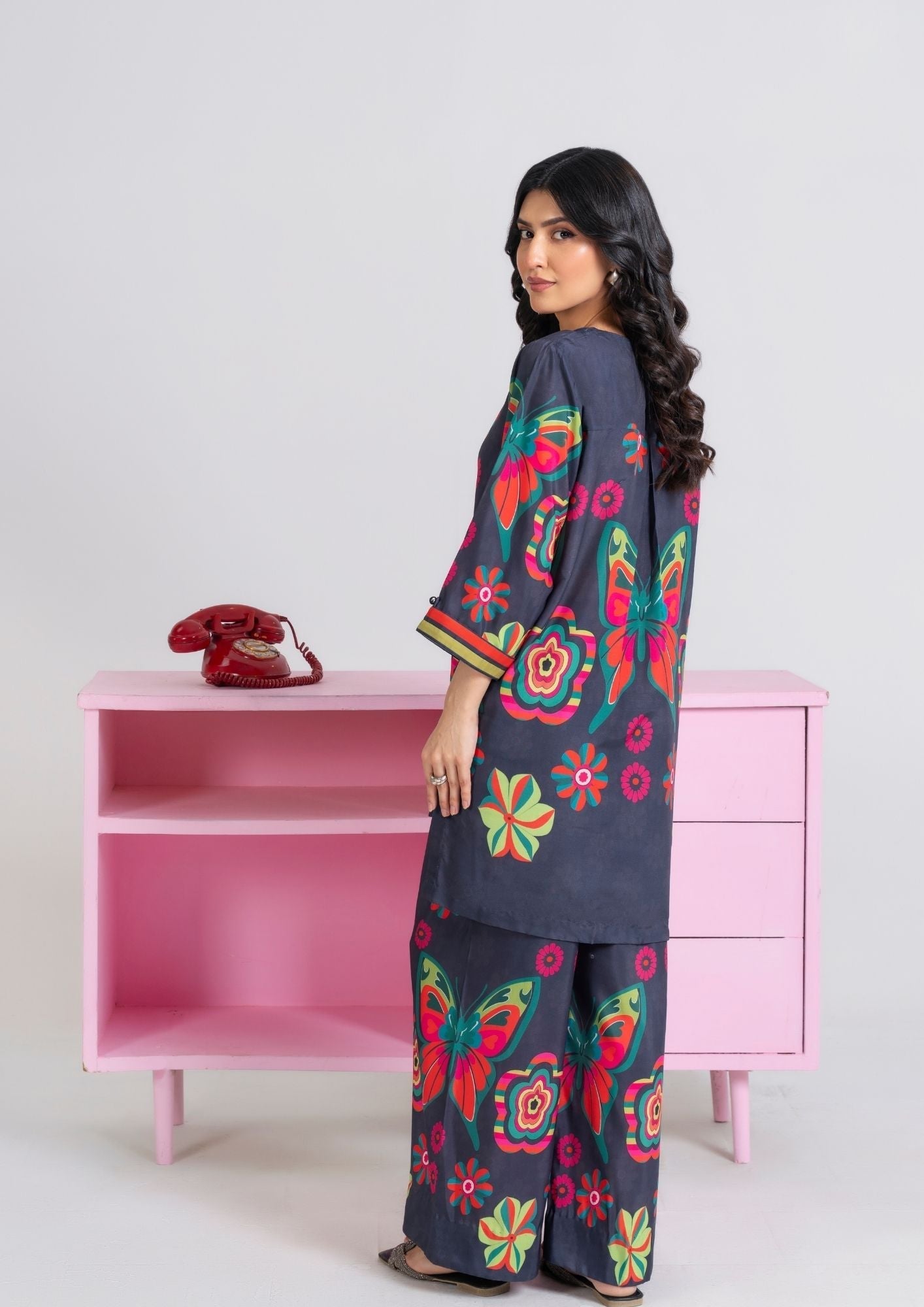 poly silk Co Ord Sets in Moonlight blue