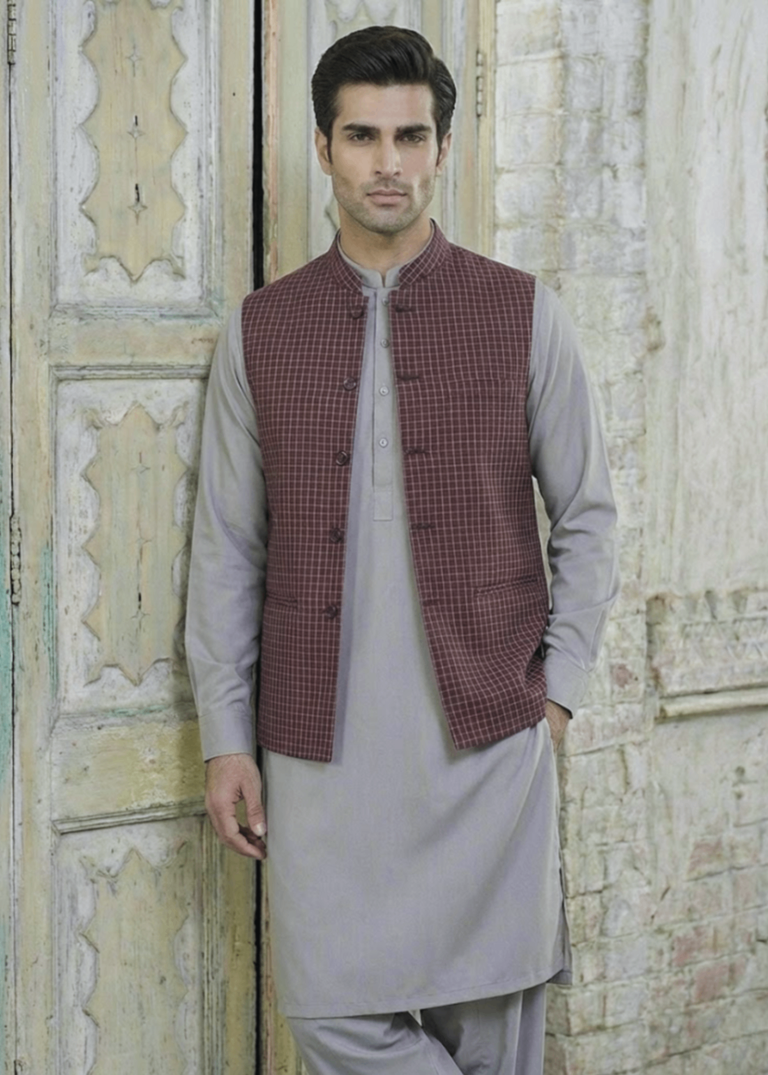 yarn dyed Waistcoat in Multi