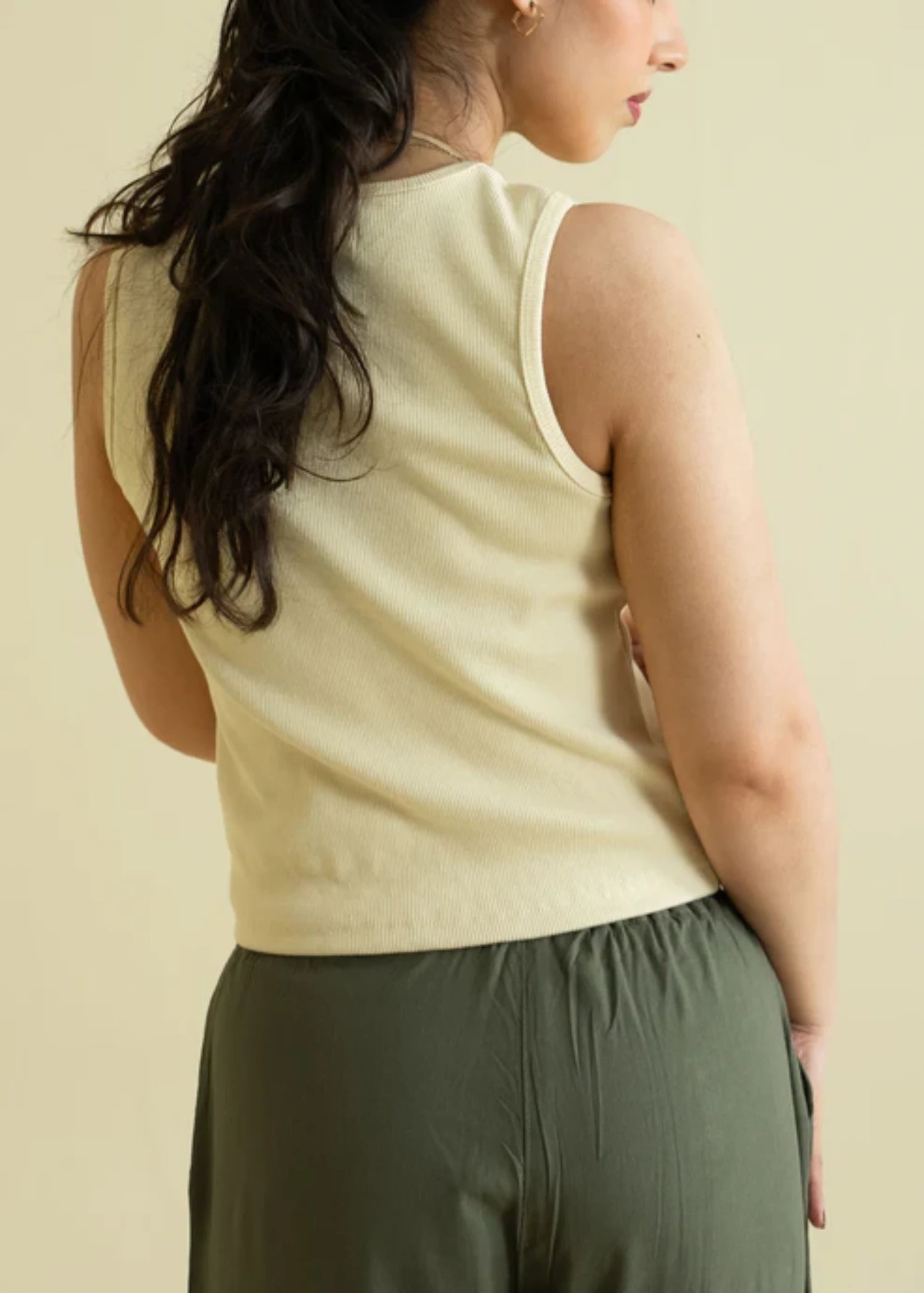 cotton Tank Top in Cream