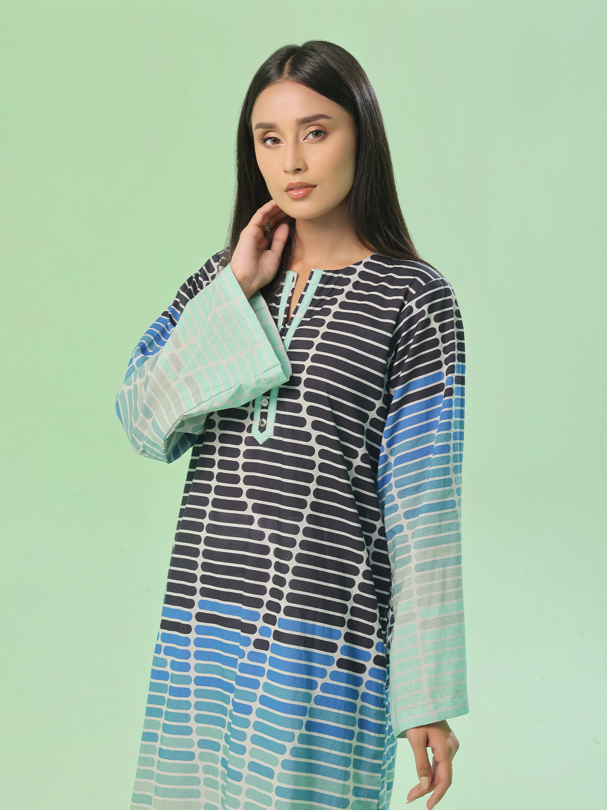 zari lawn Unstitched in Multi