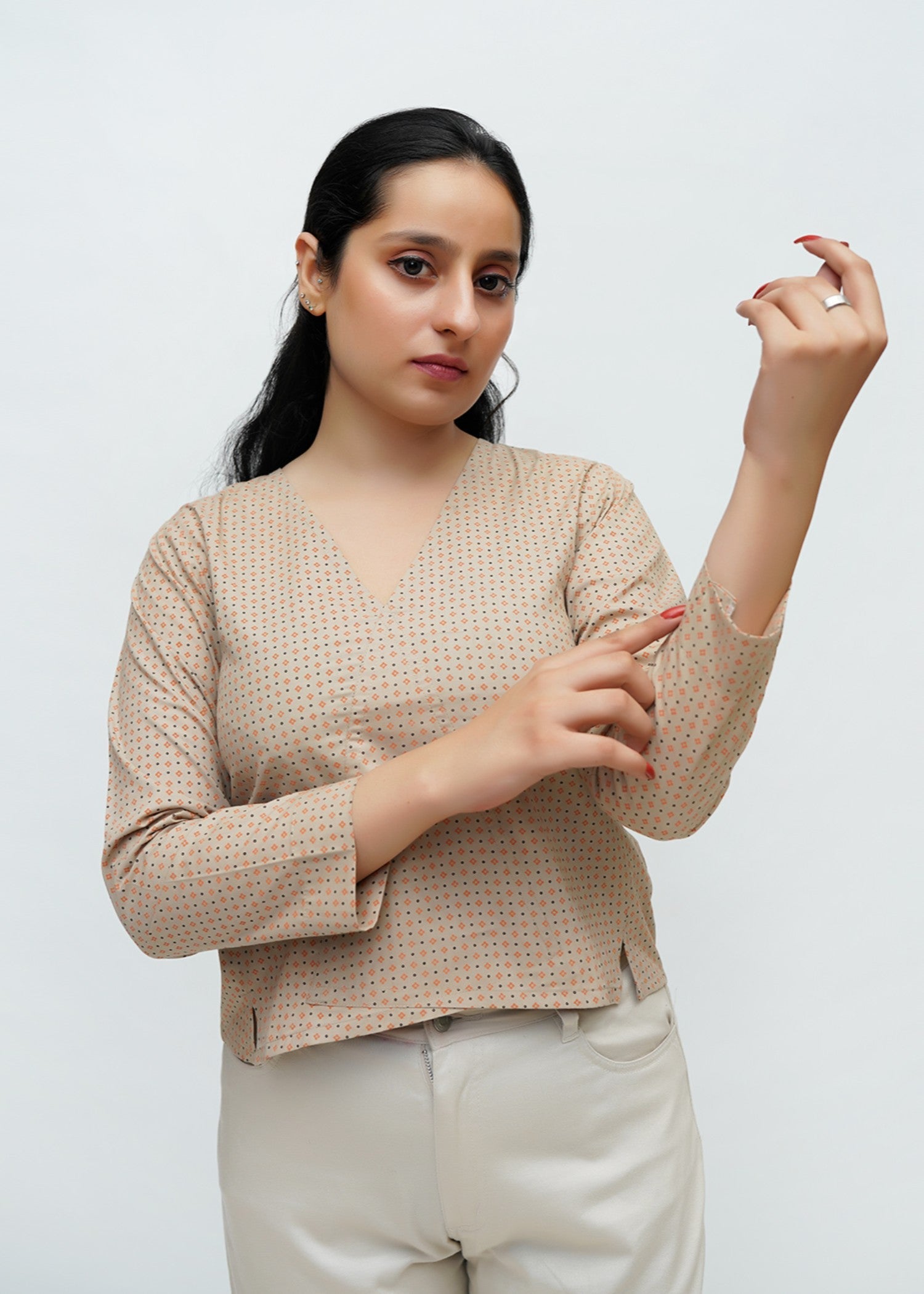 cotton Top in Beige