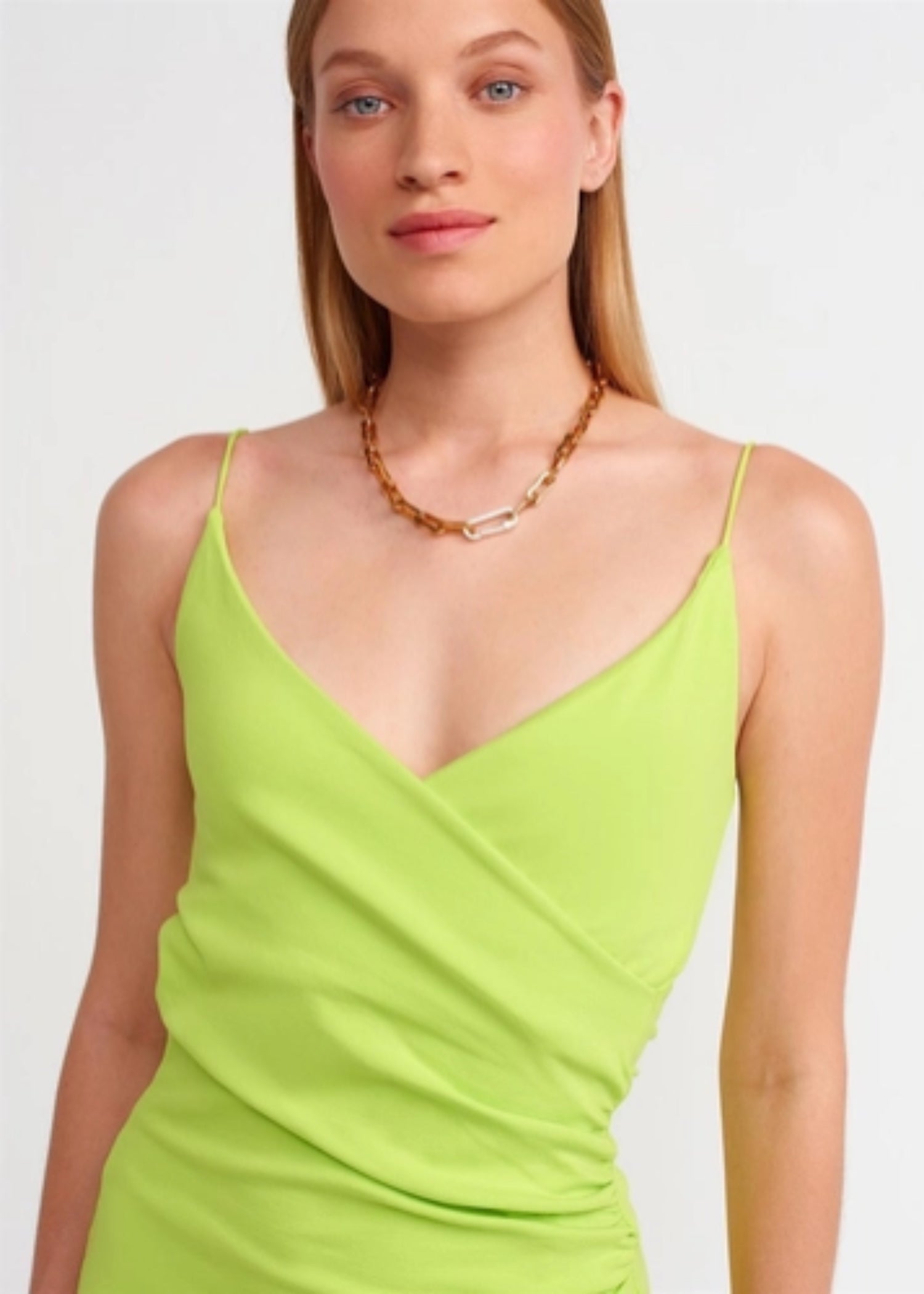 jersey knit Dress in Lime green