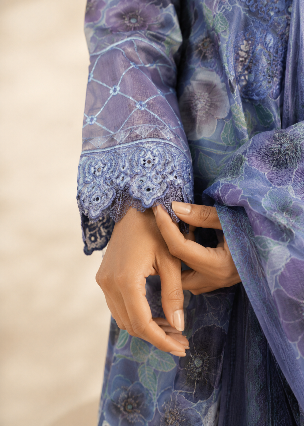lawn Kurta Set in Teal, steel teal, shadow blue