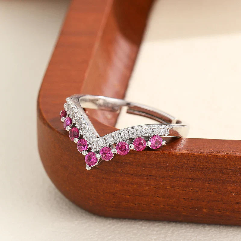 Ring in Fuchsia Color by - Trendy Women Ring OFJ9777