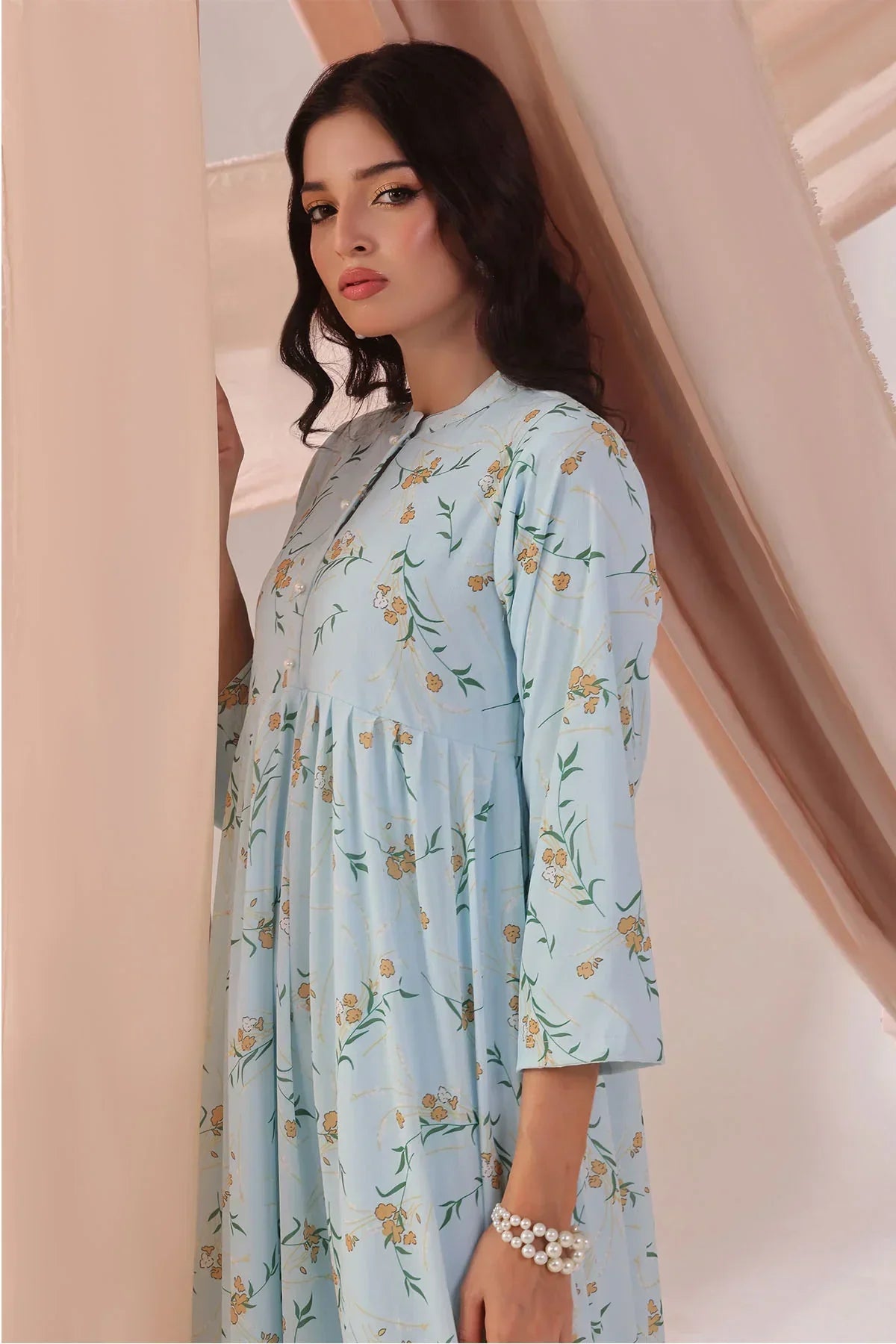 chiffon Dress in Sky blue