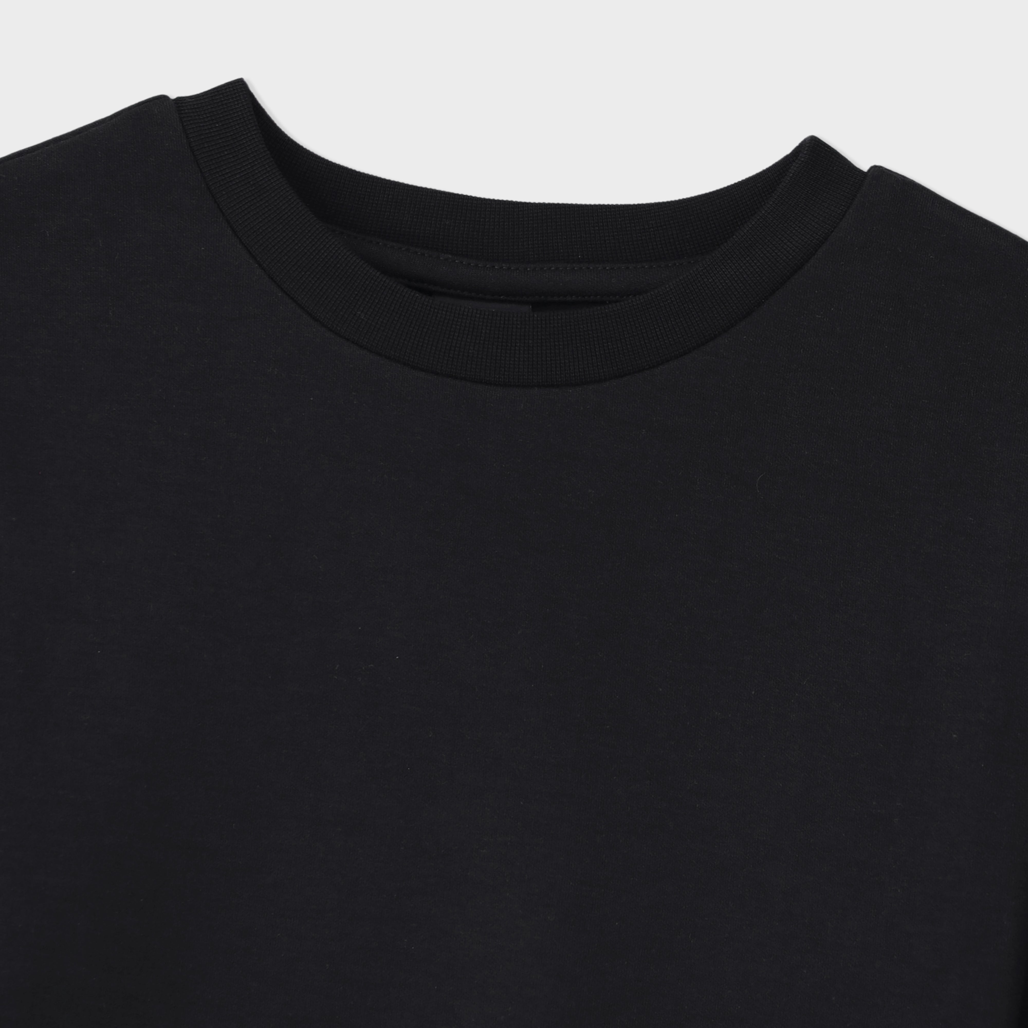 polyester nylon T Shirt in Charcoal black
