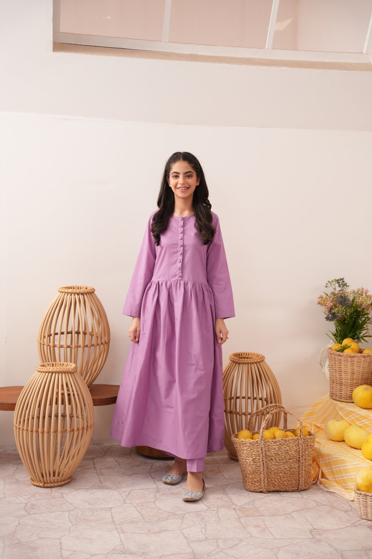 cotton Maxi in Mauve