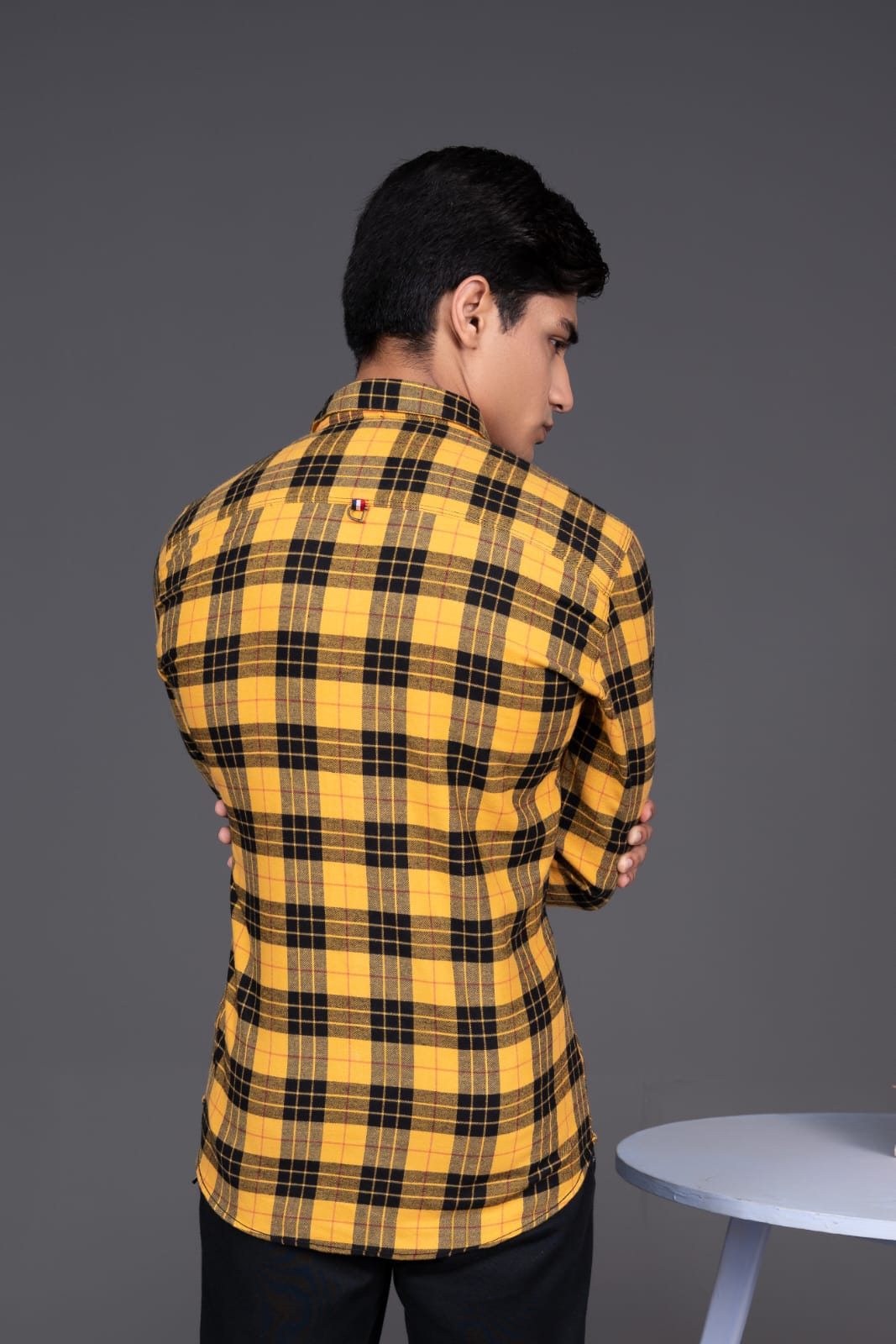 fleece Casual Shirt in Yellow