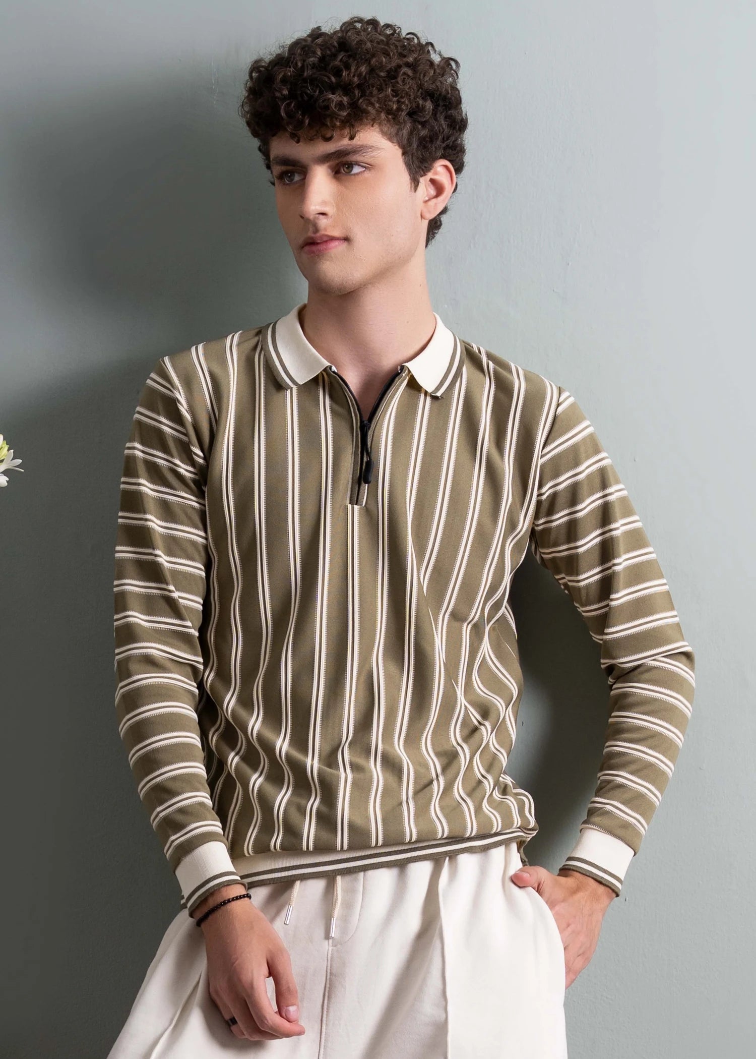 fleece Sweatshirt in Coffee brown