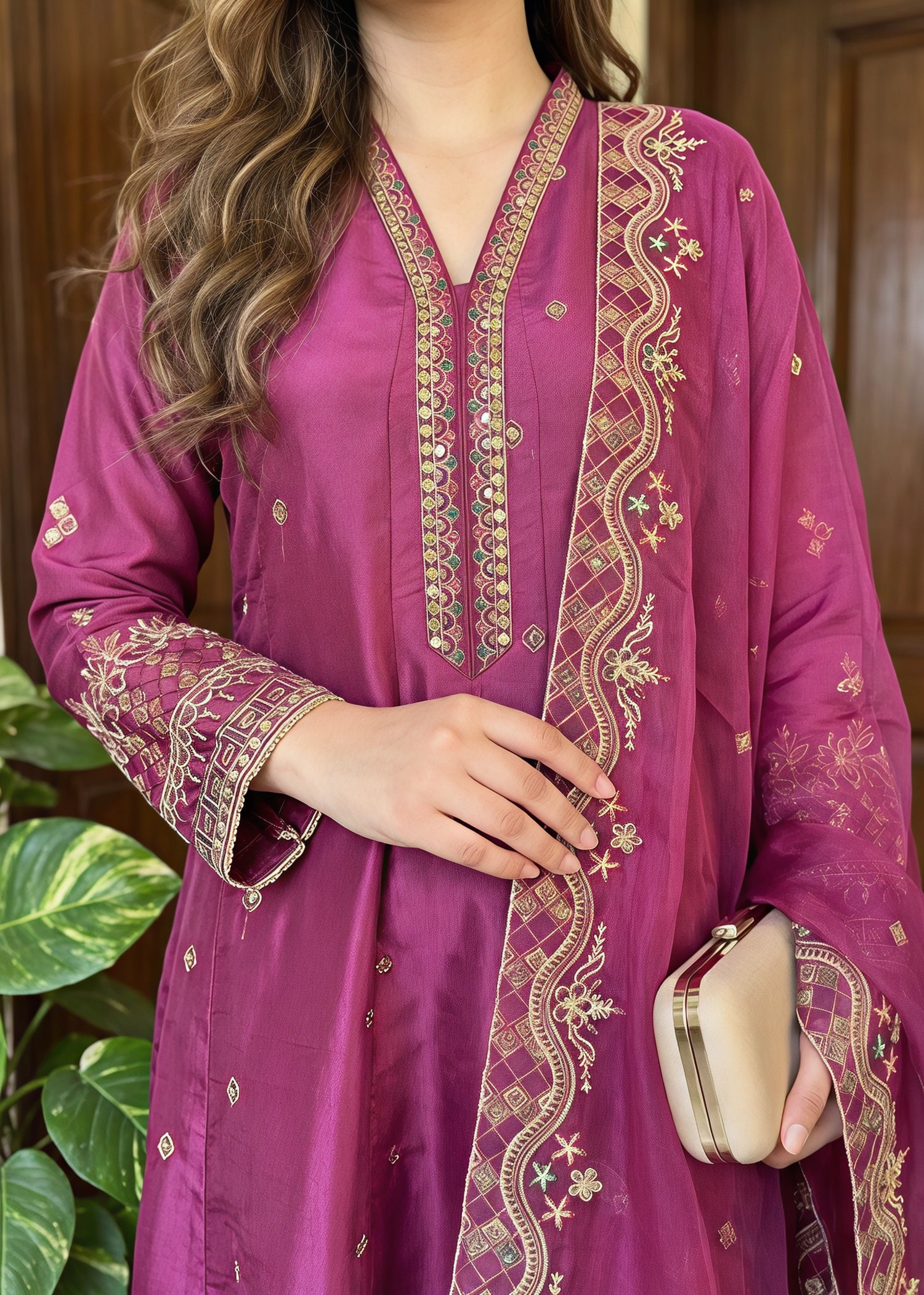 silk Maxi in Magenta