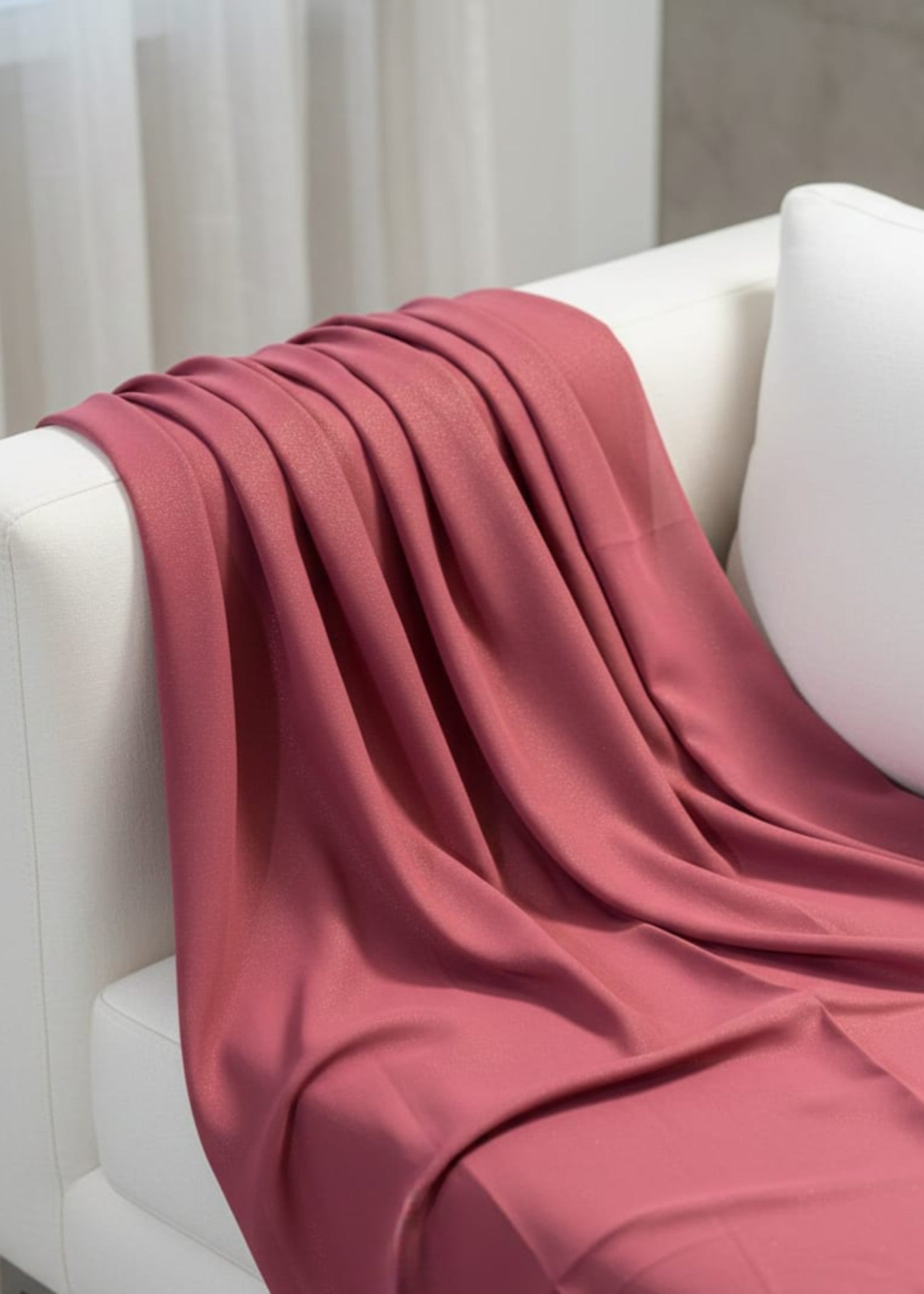 georgette Hijab in Rust red
