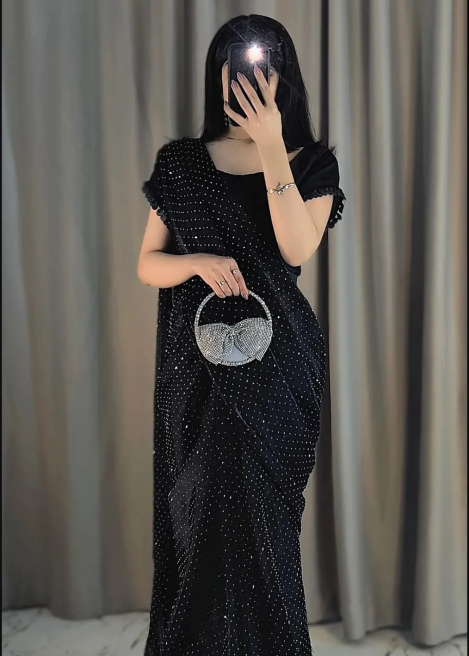 silk Saree in Black