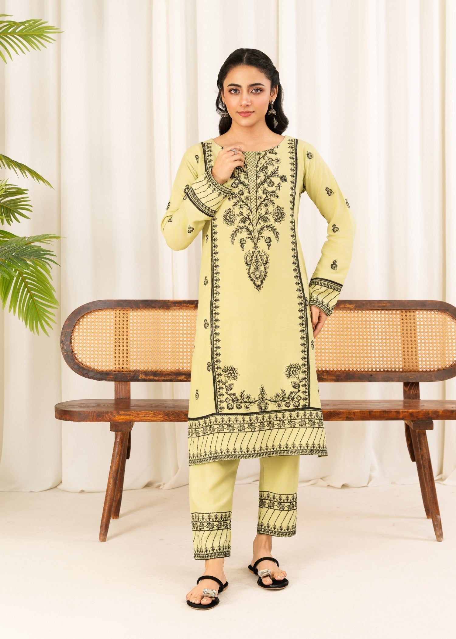 linen Co Ord Sets in Acid yellow