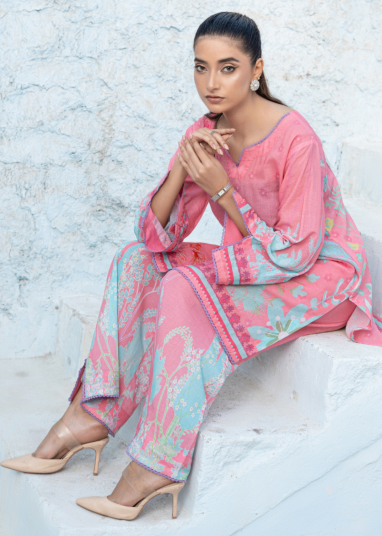 lawn Co Ord Sets in Pink
