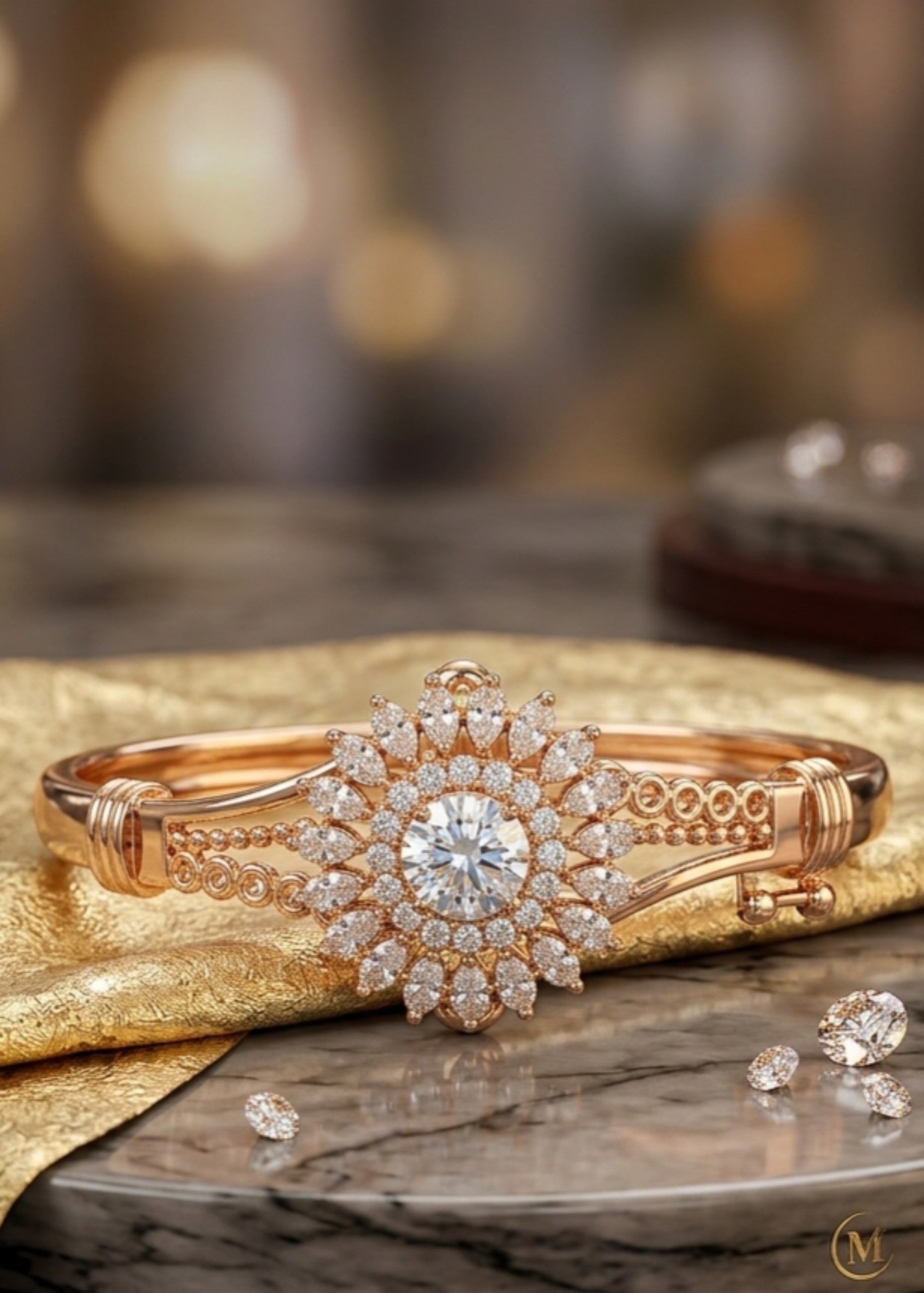 Bracelet in Gold Color by - Trendy Women Bracelet XTL9657