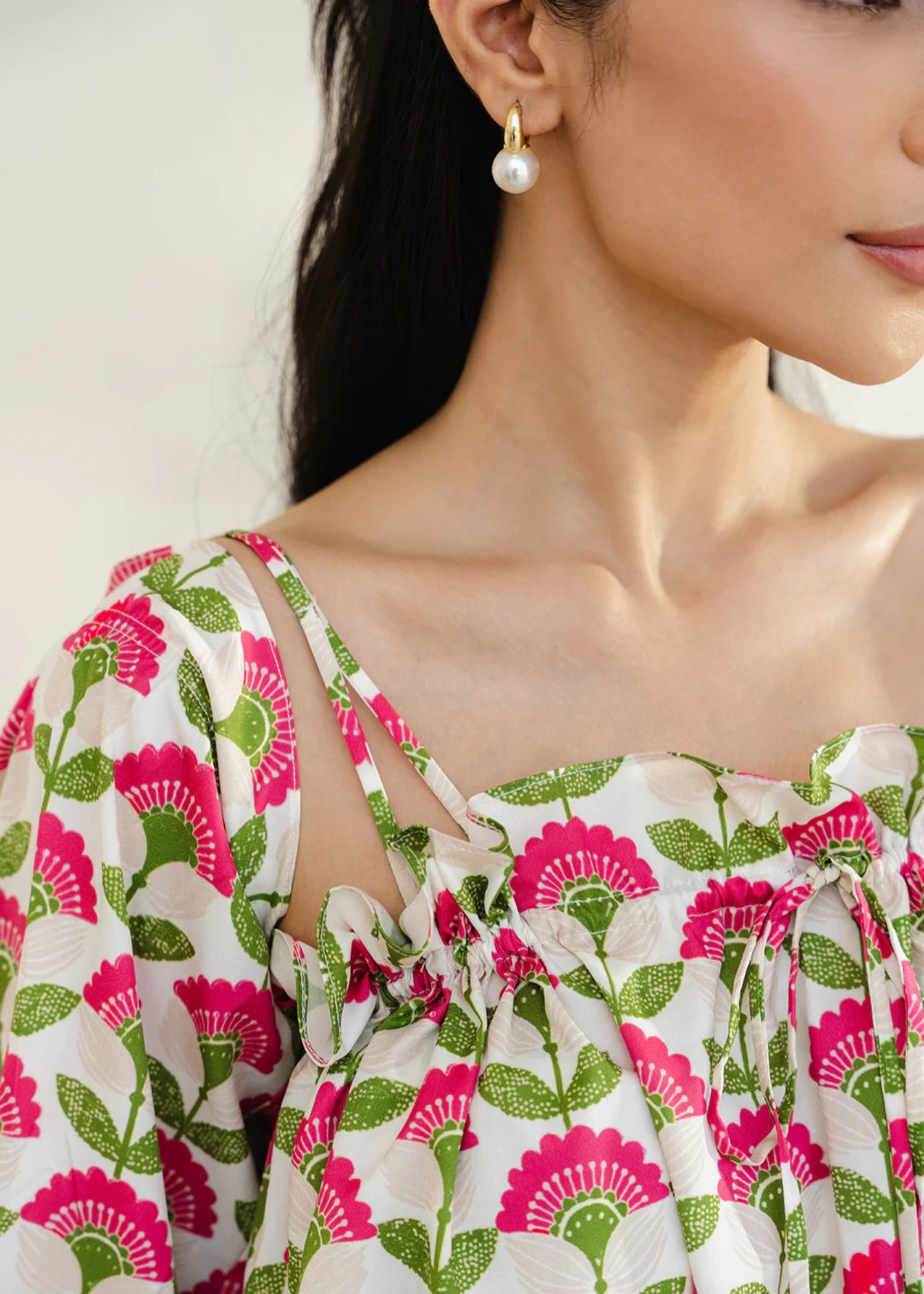 crepe Top in Multi