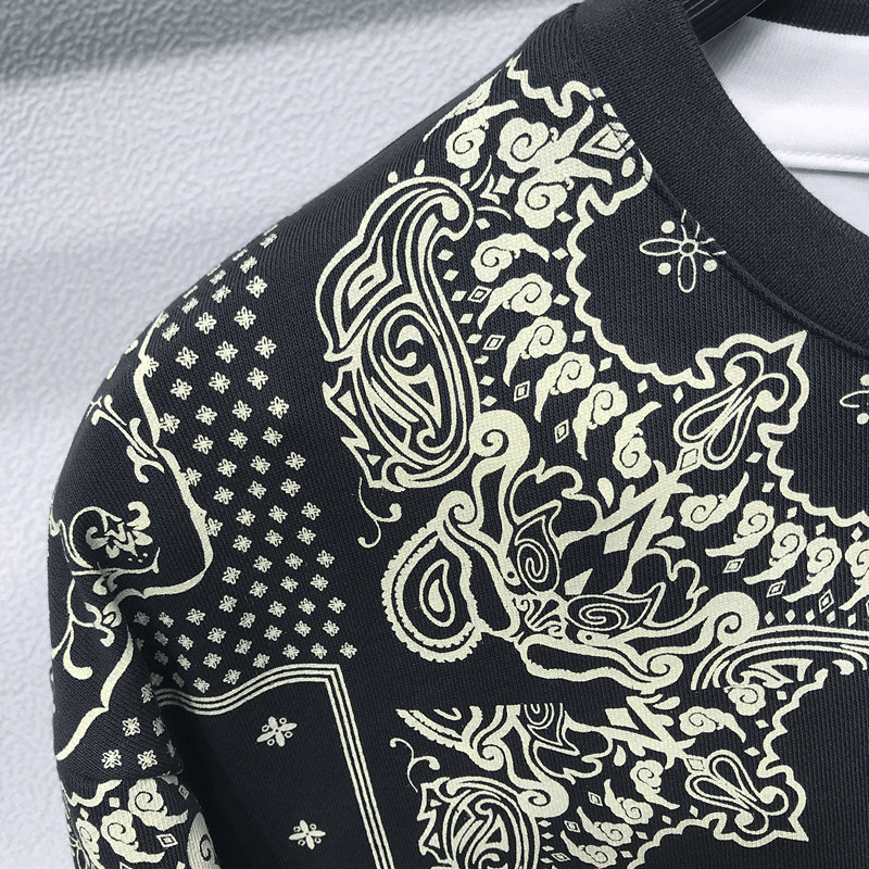 Printed Casual Long-Sleeved Pullover Jacket Men'S Trend