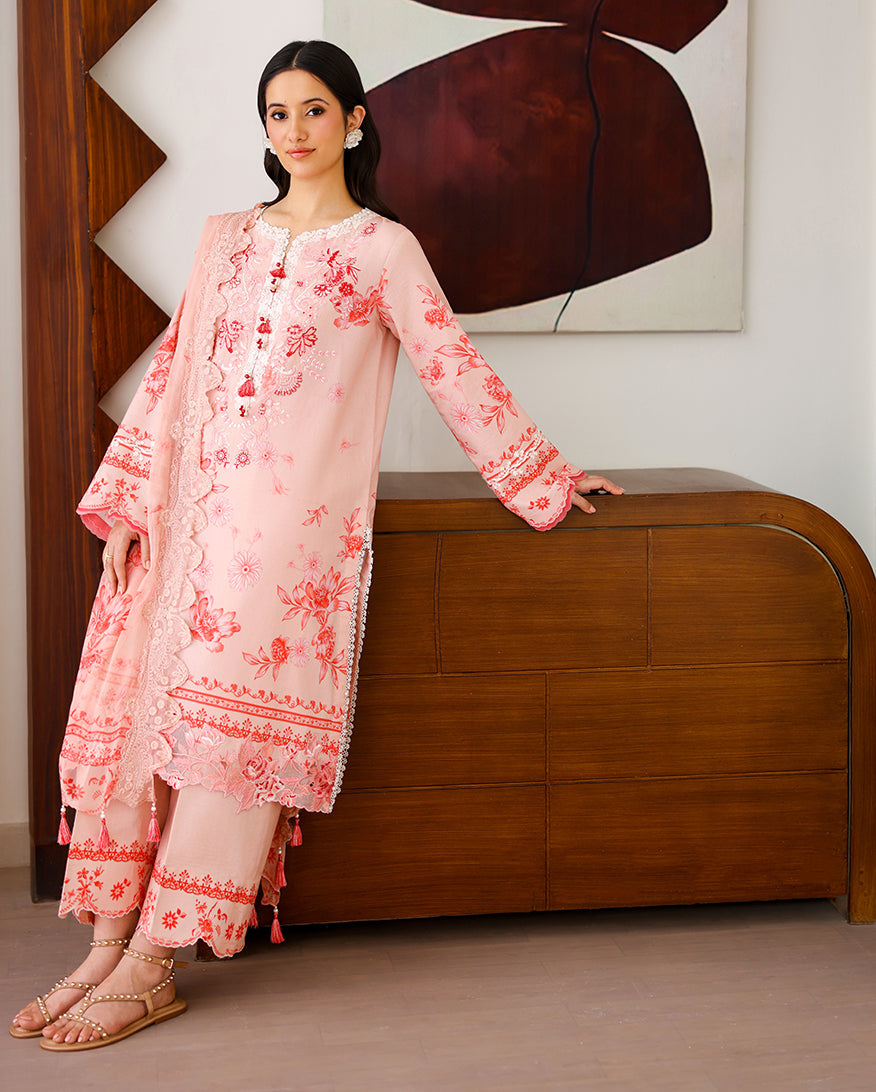 Sunlit Tales Lawn – Coral whisper