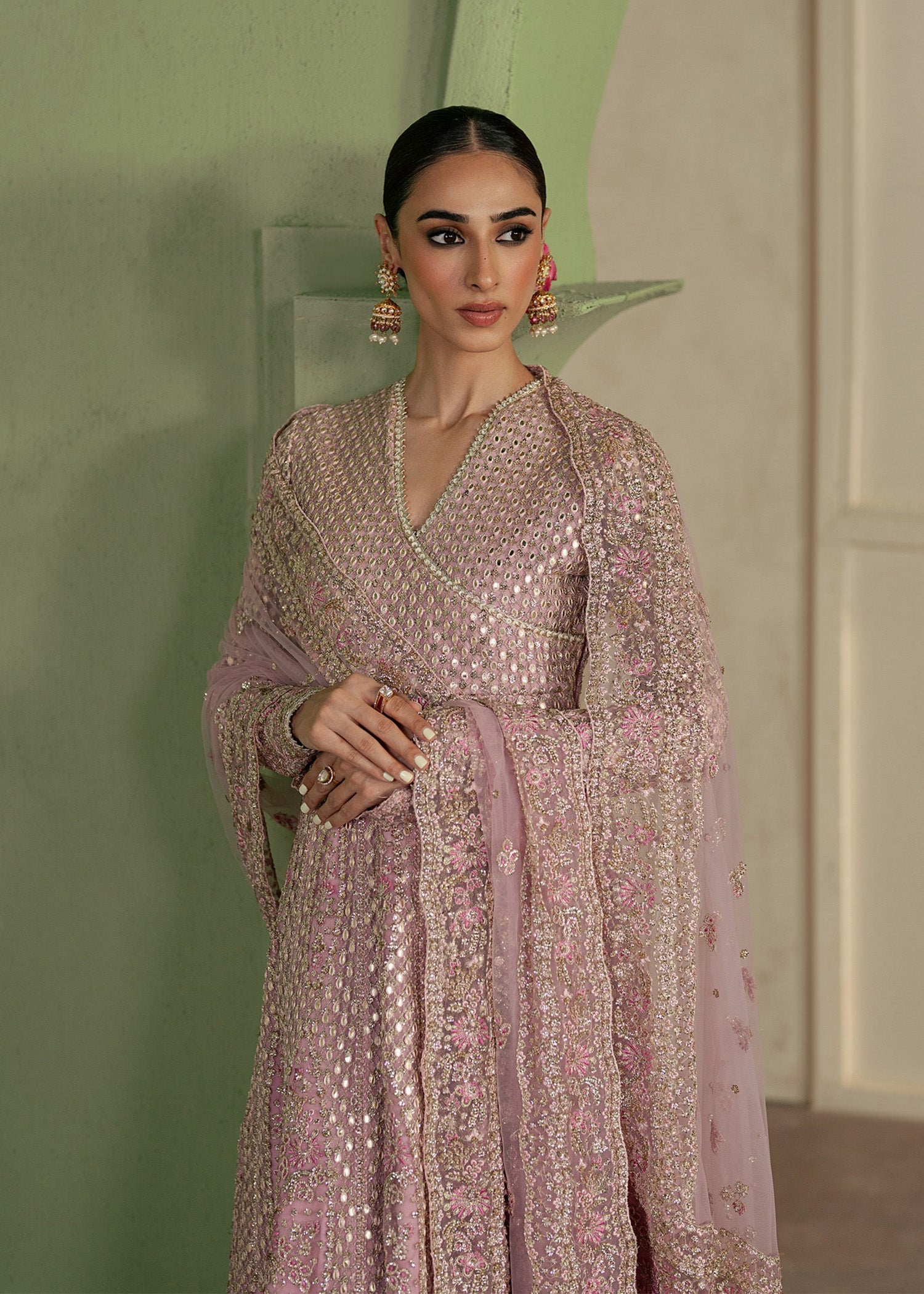 net Unstitched in Blush pink