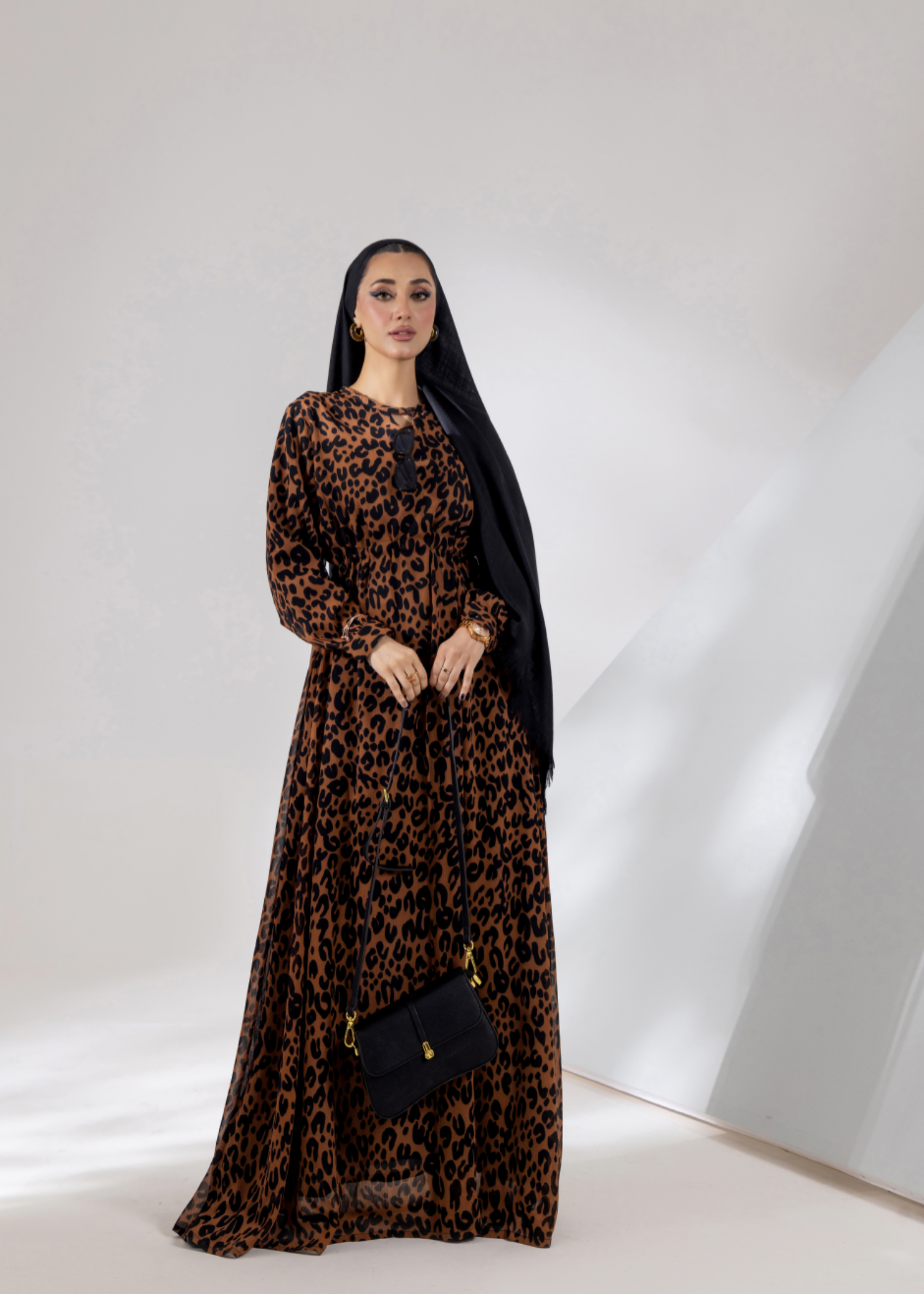 chiffon Maxi in Dark brown