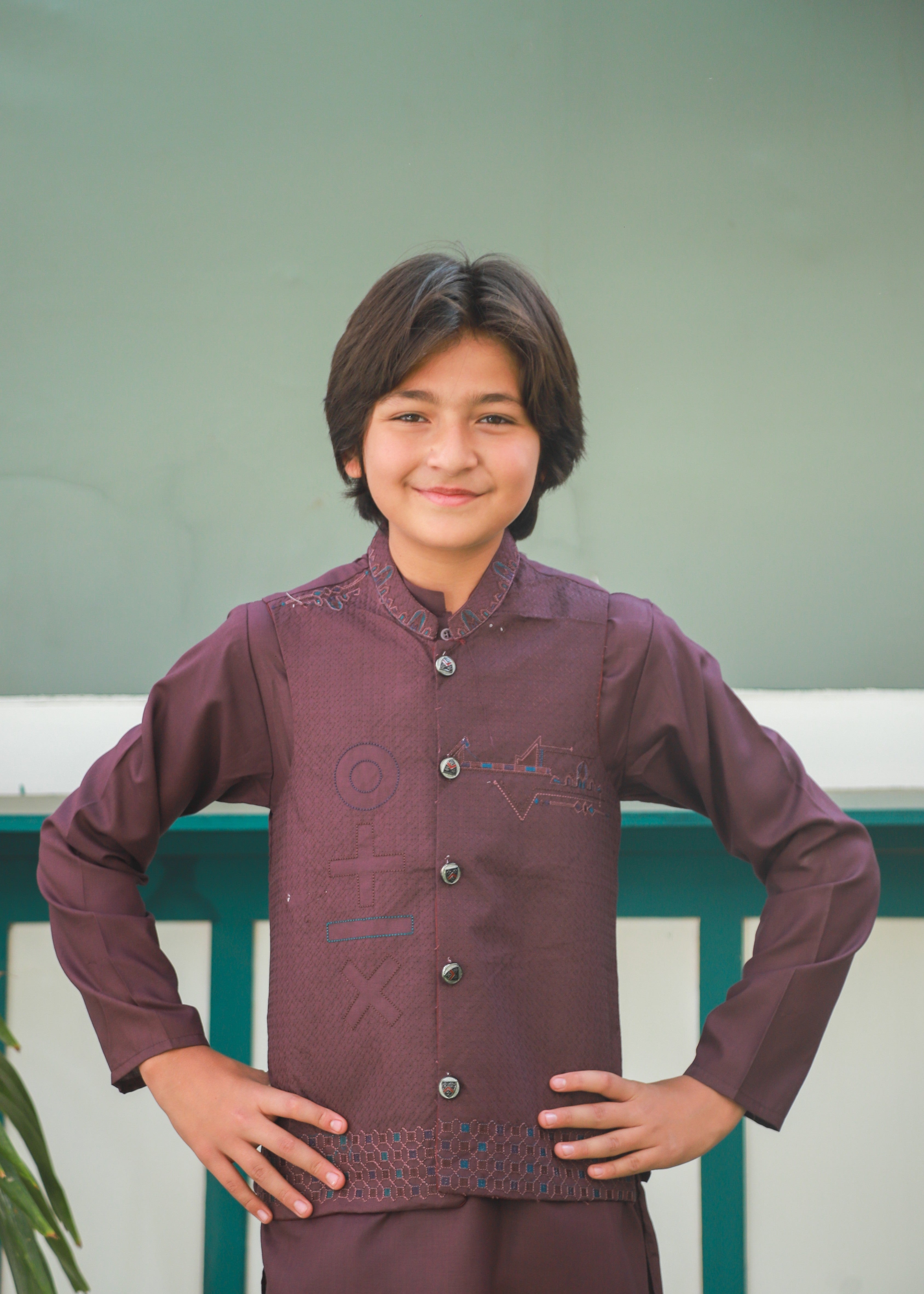 suiting Waistcoat in Plum
