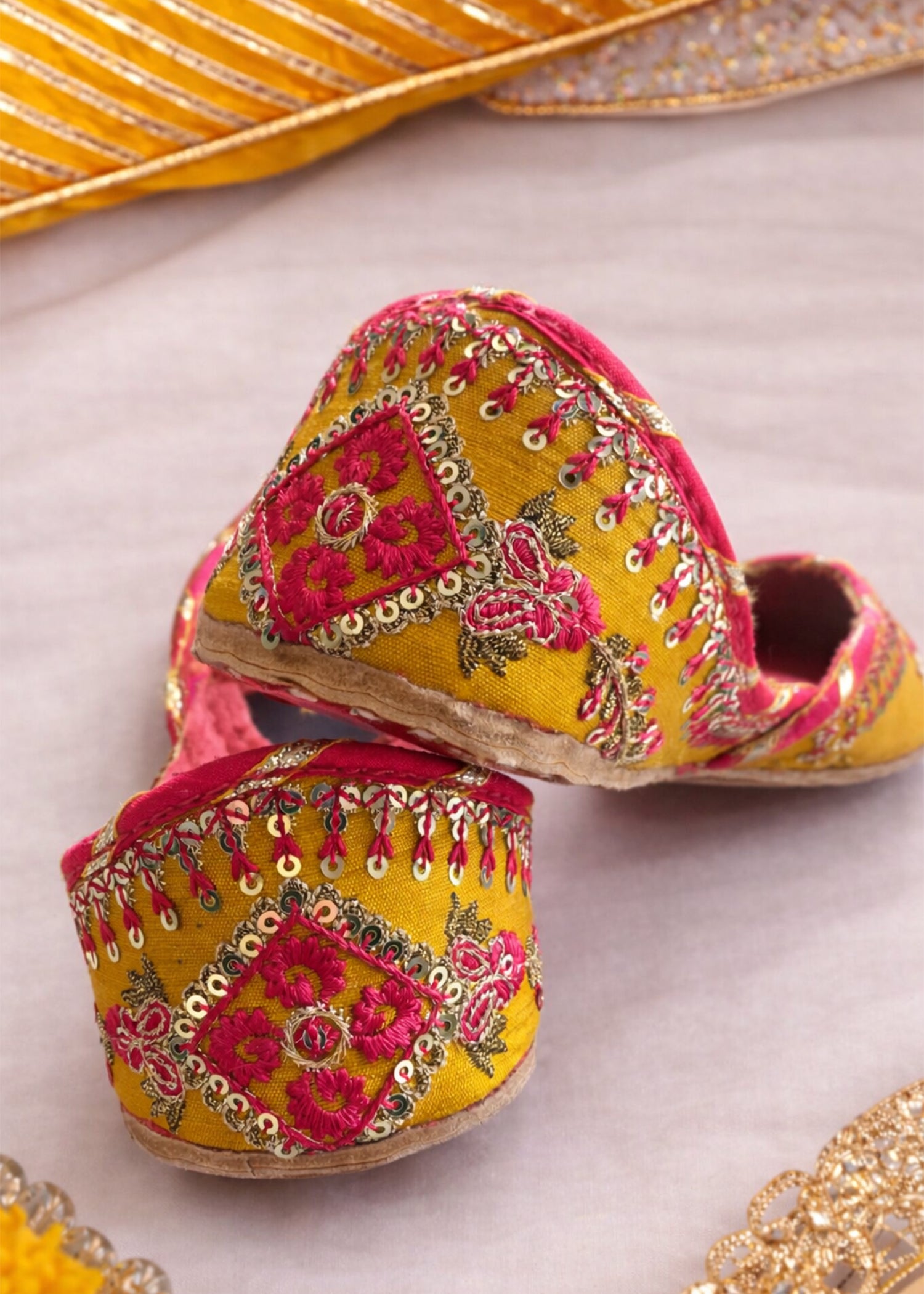 Khussa in School bus yellow by - High Quality Women Khussa GNB6840