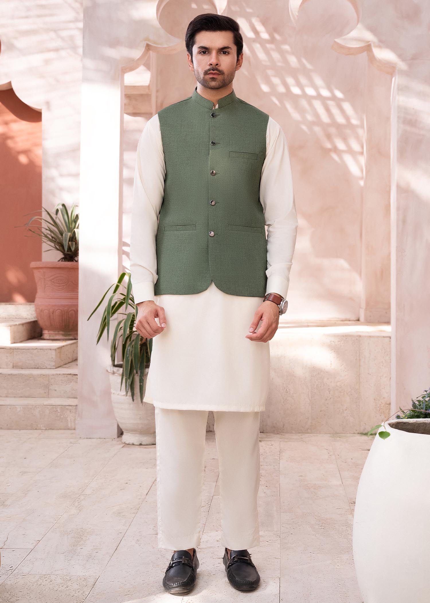 suiting Waistcoat in Mint green