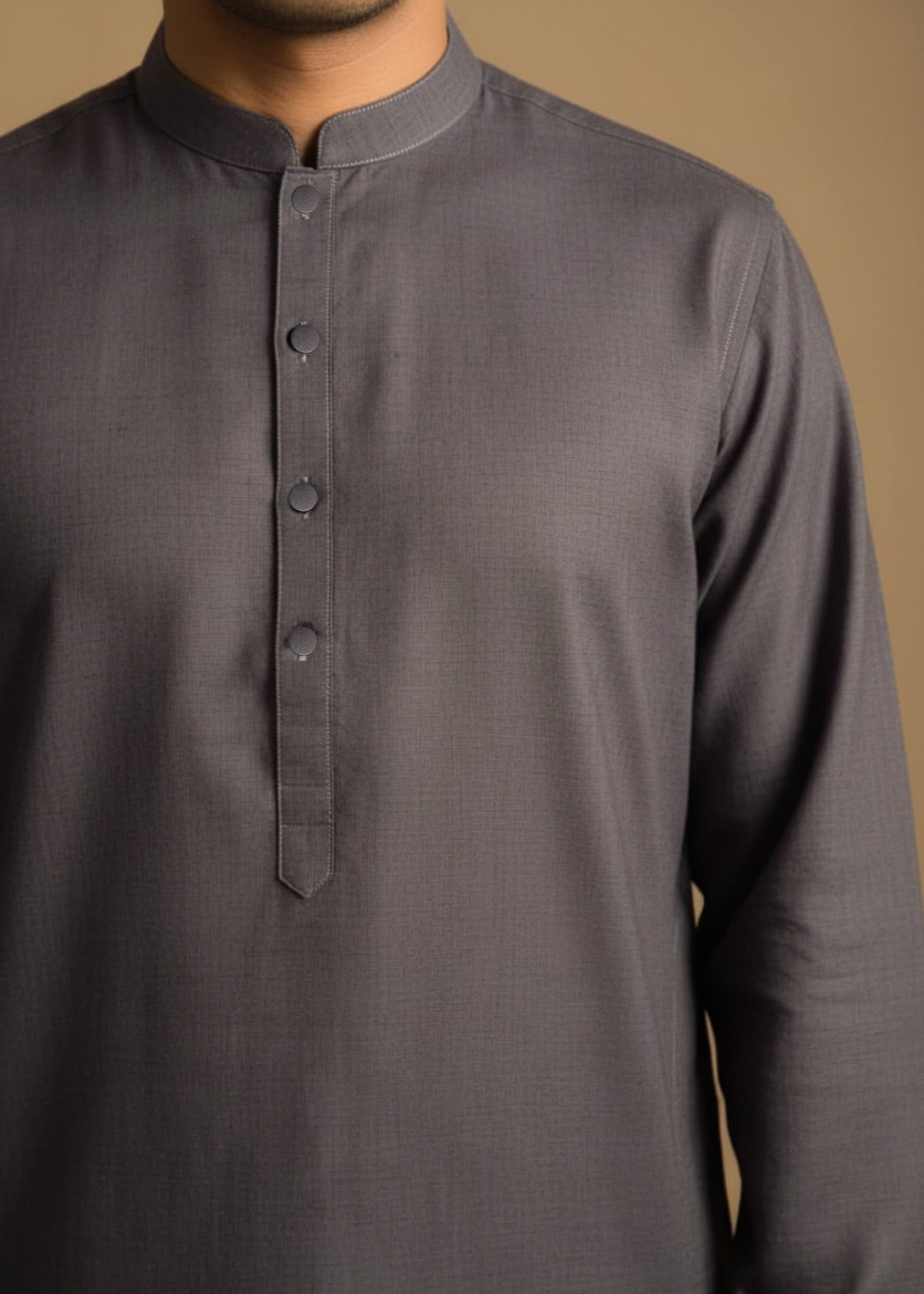 cotton linen Kurta in Grey