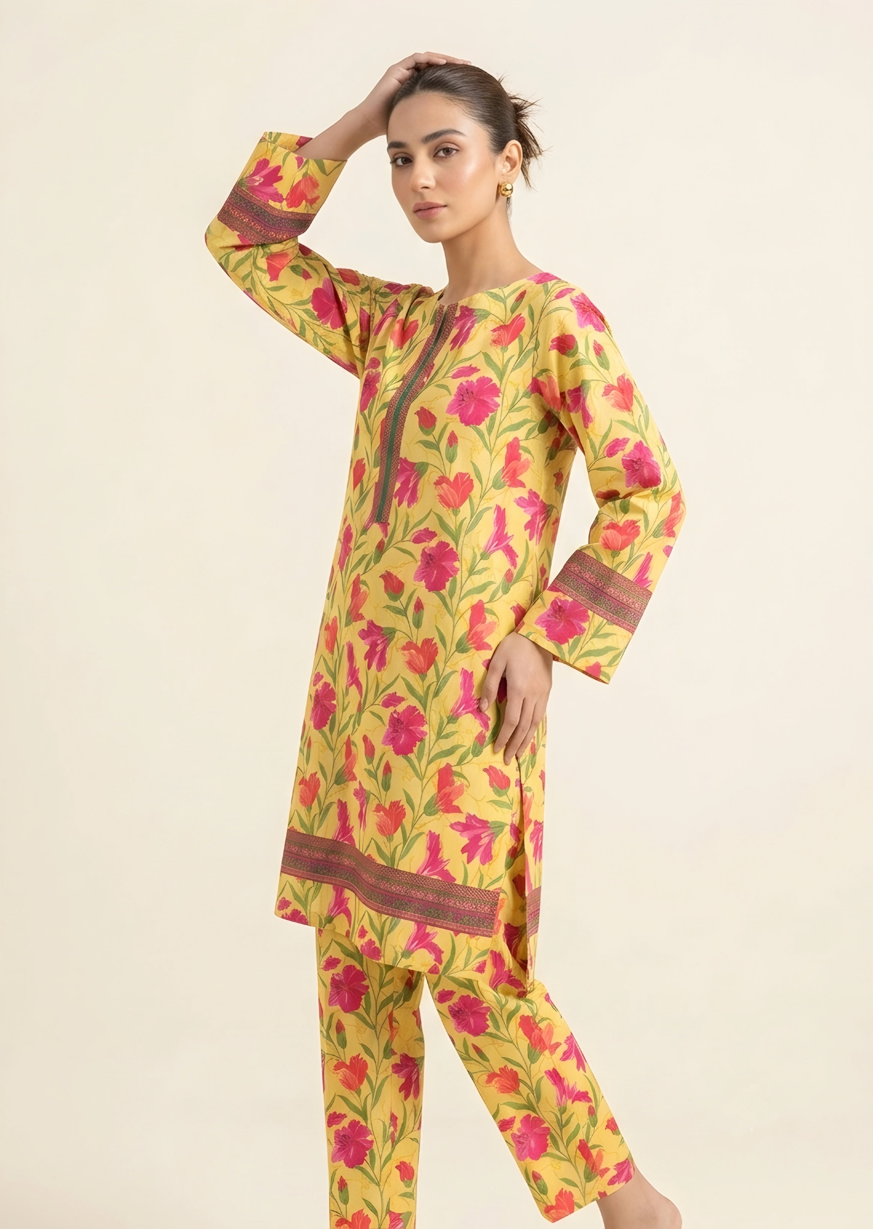 lawn Co Ord Sets in Mellow yellow