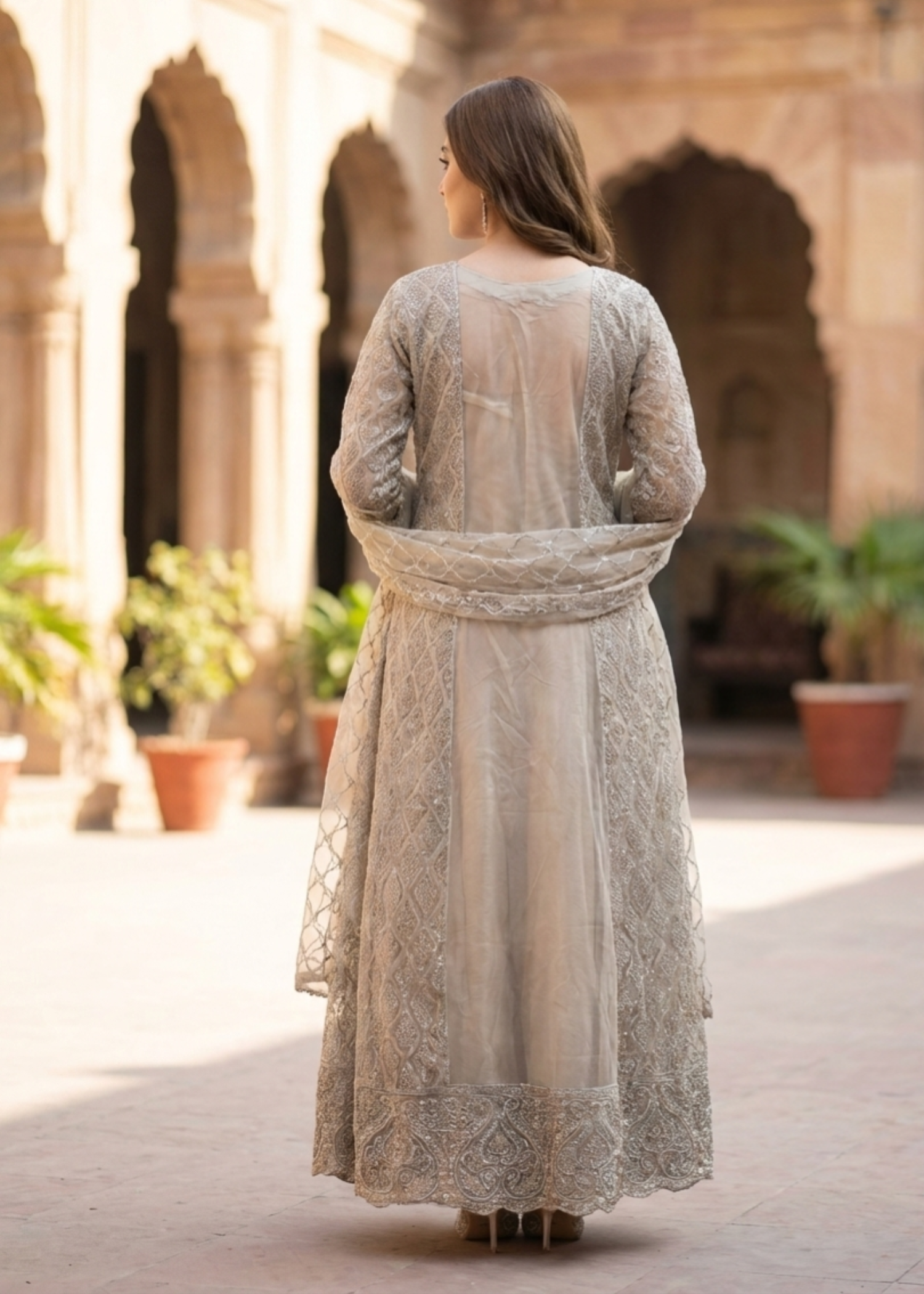 chiffon Maxi in Grey