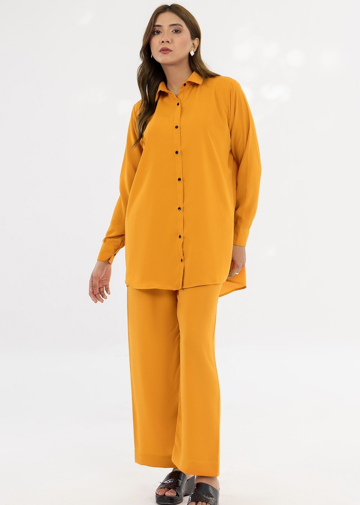 georgette Co Ord Sets in Mustard