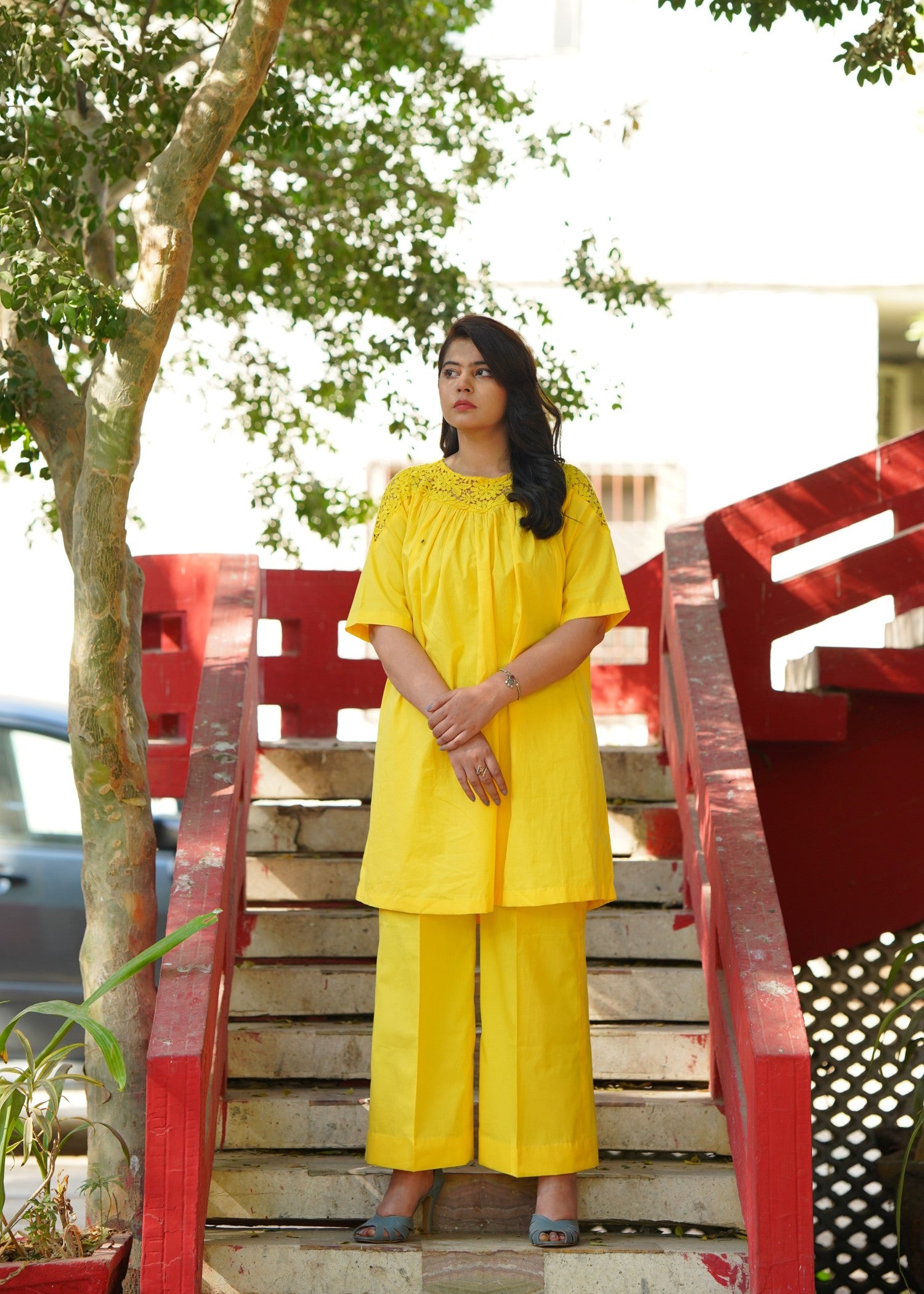 cambric Co Ord Sets in Saffron